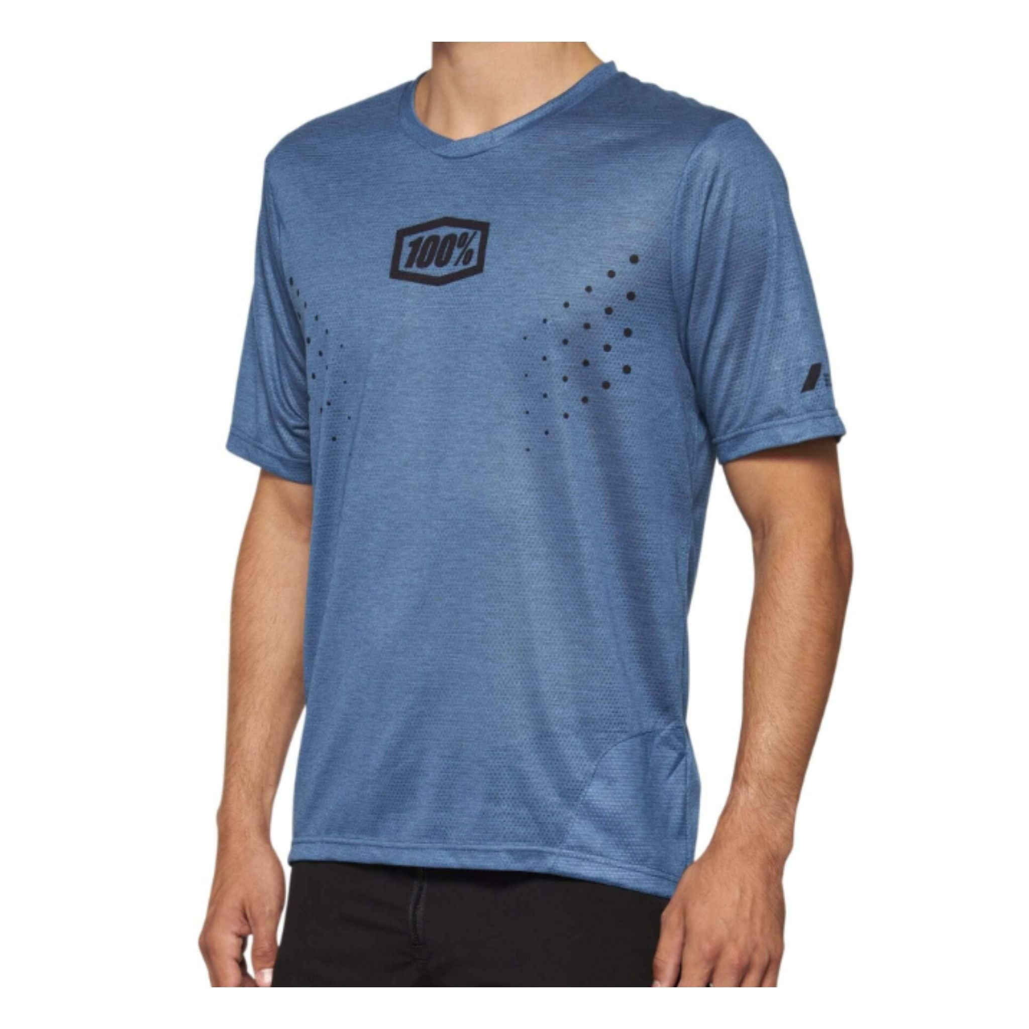 100% Airmatic Mesh Short Sleeve MTB Jersey Slate Blue / M