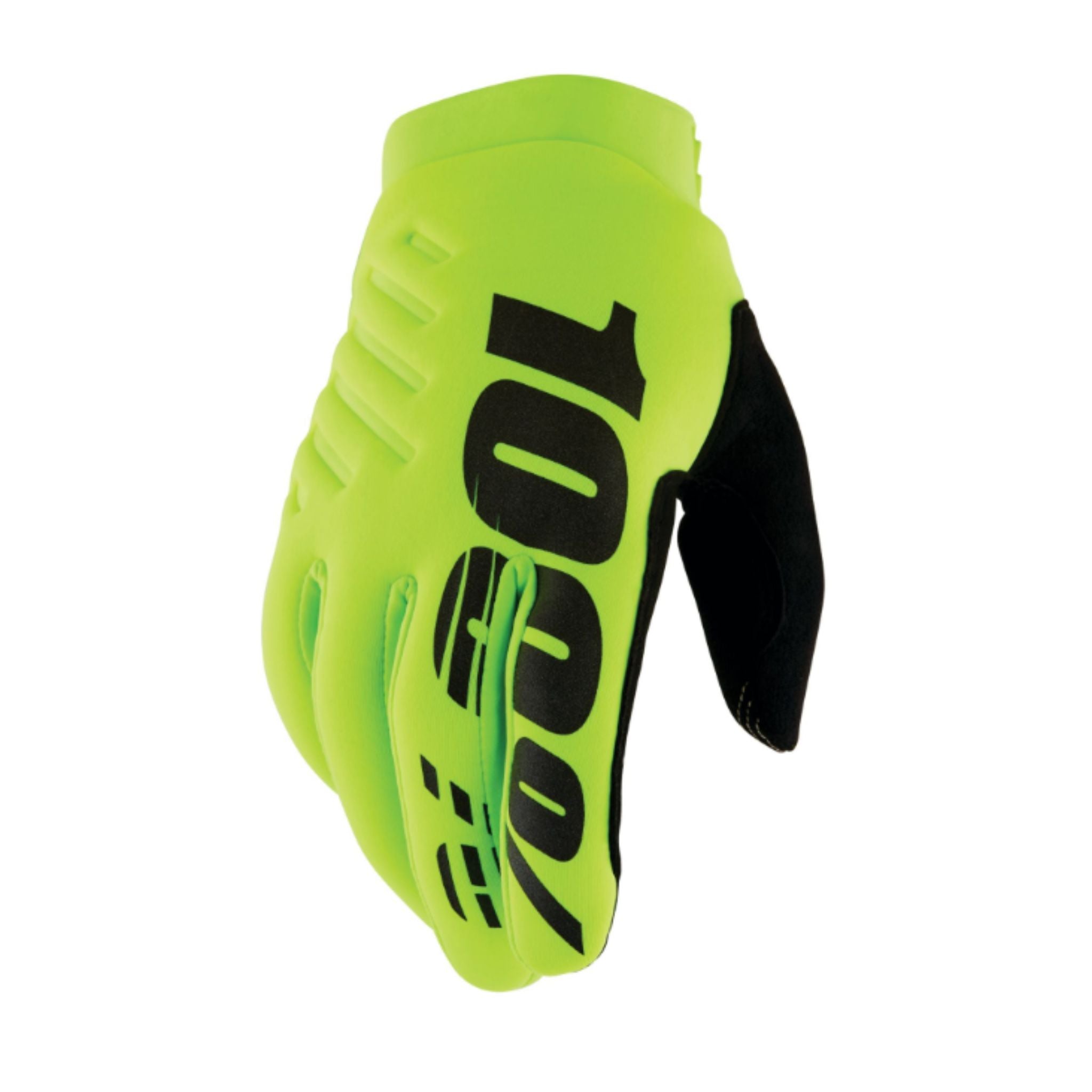 100% Brisker Youth Gloves Fluo Yellow / S