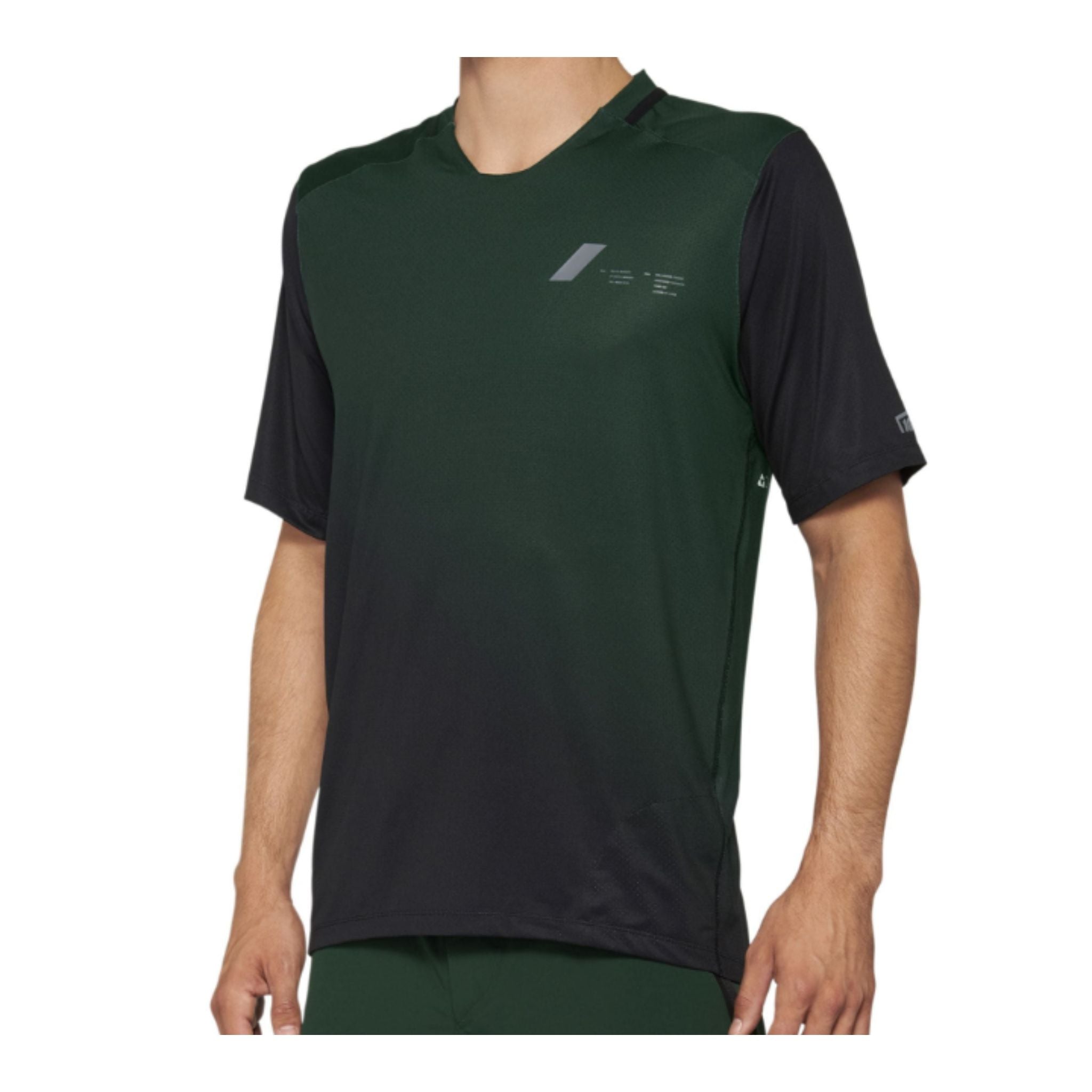 100% Celium Short Sleeve MTB Jersey Forest Green/Black / S