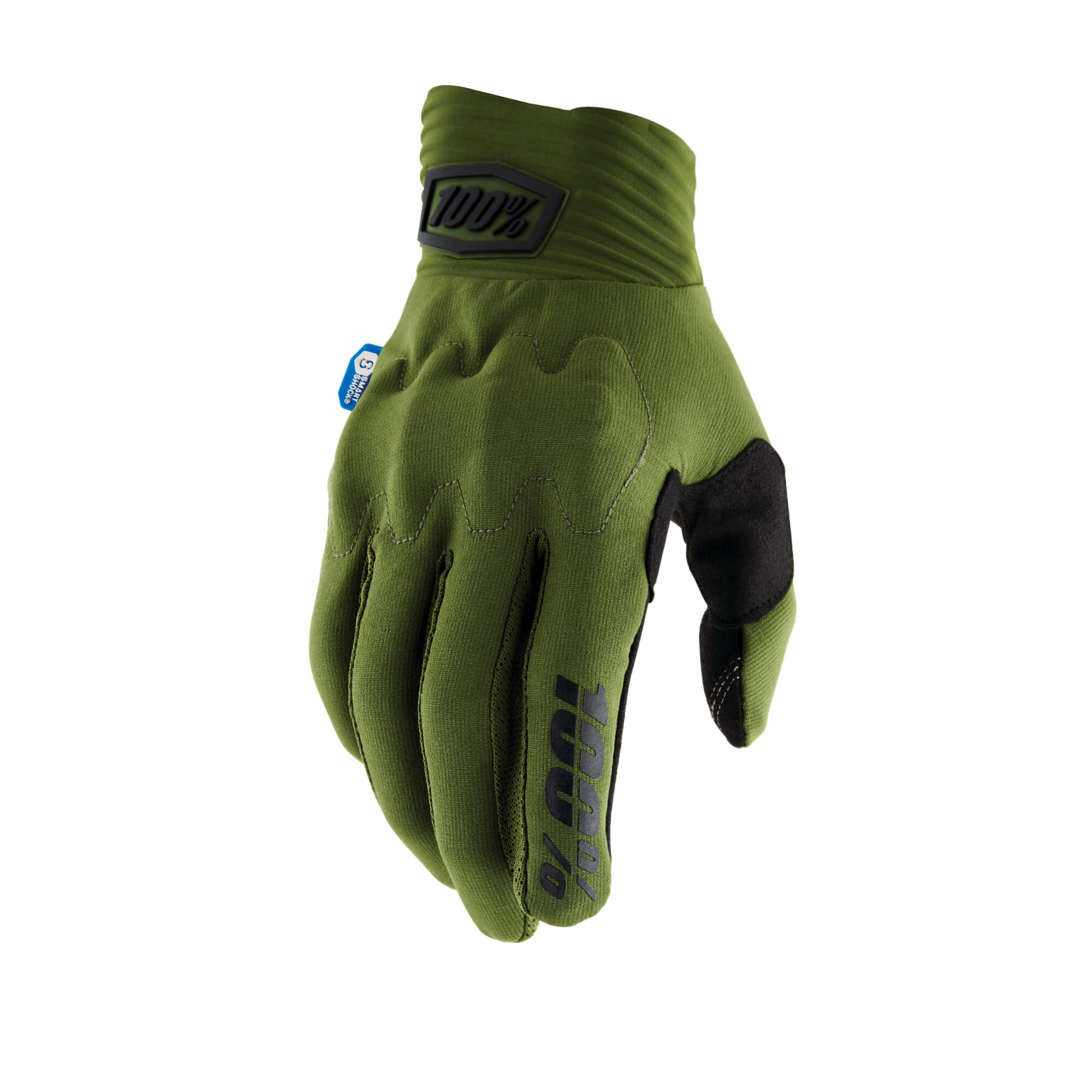 100% Cognito Smart Shock Gloves Army Green / XL