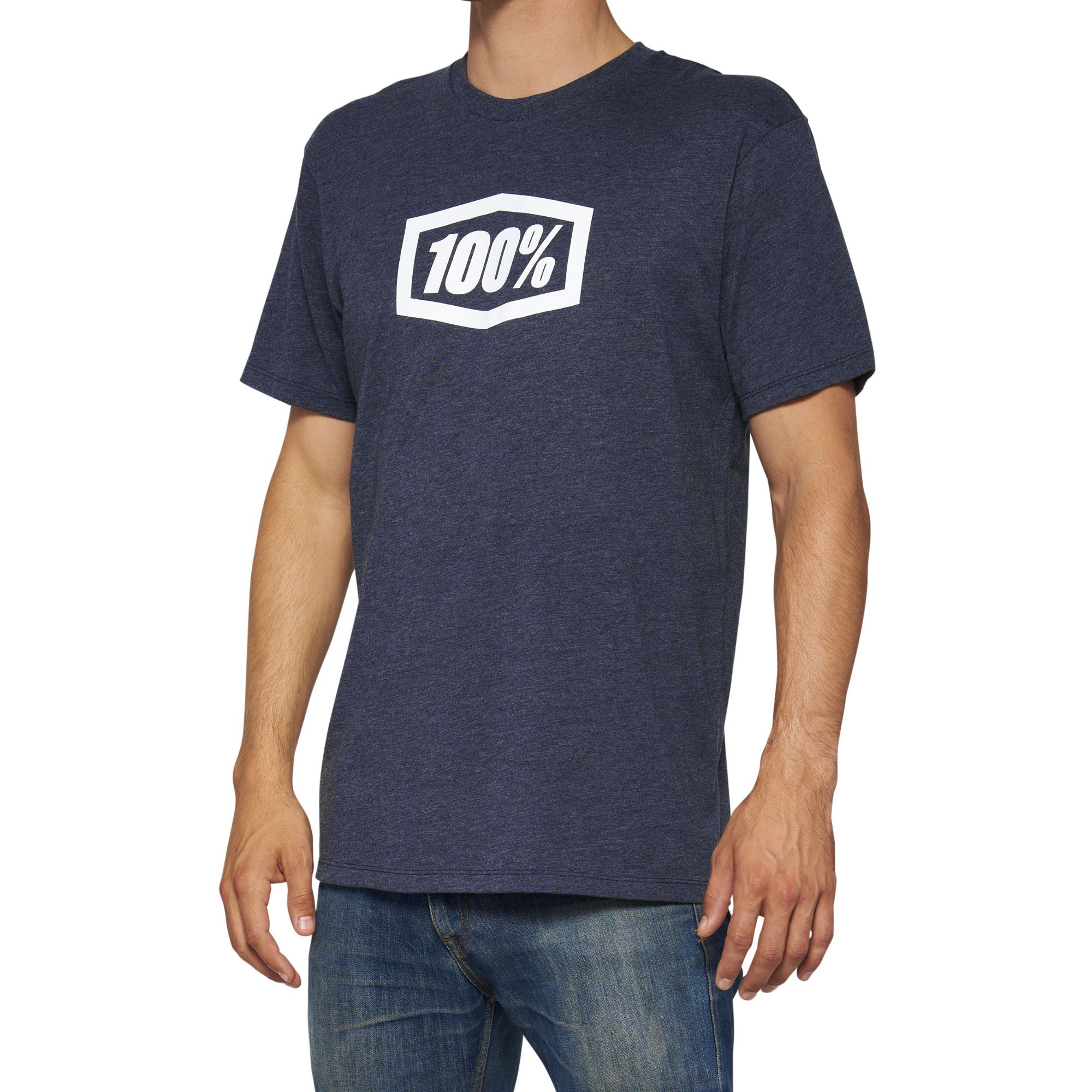 100% Icon Short Sleeve T-Shirt Navy Heather / XL