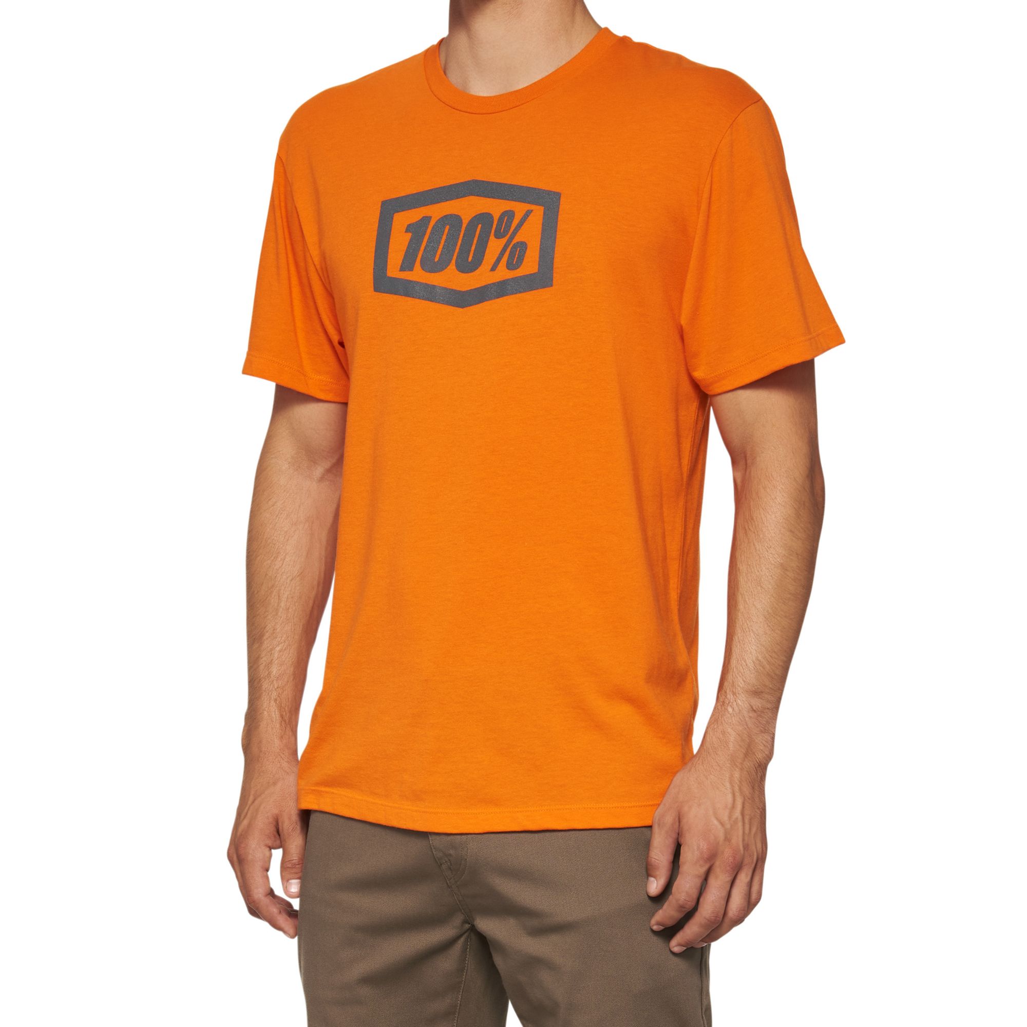 100% Icon Short Sleeve T-Shirt Orange / XL