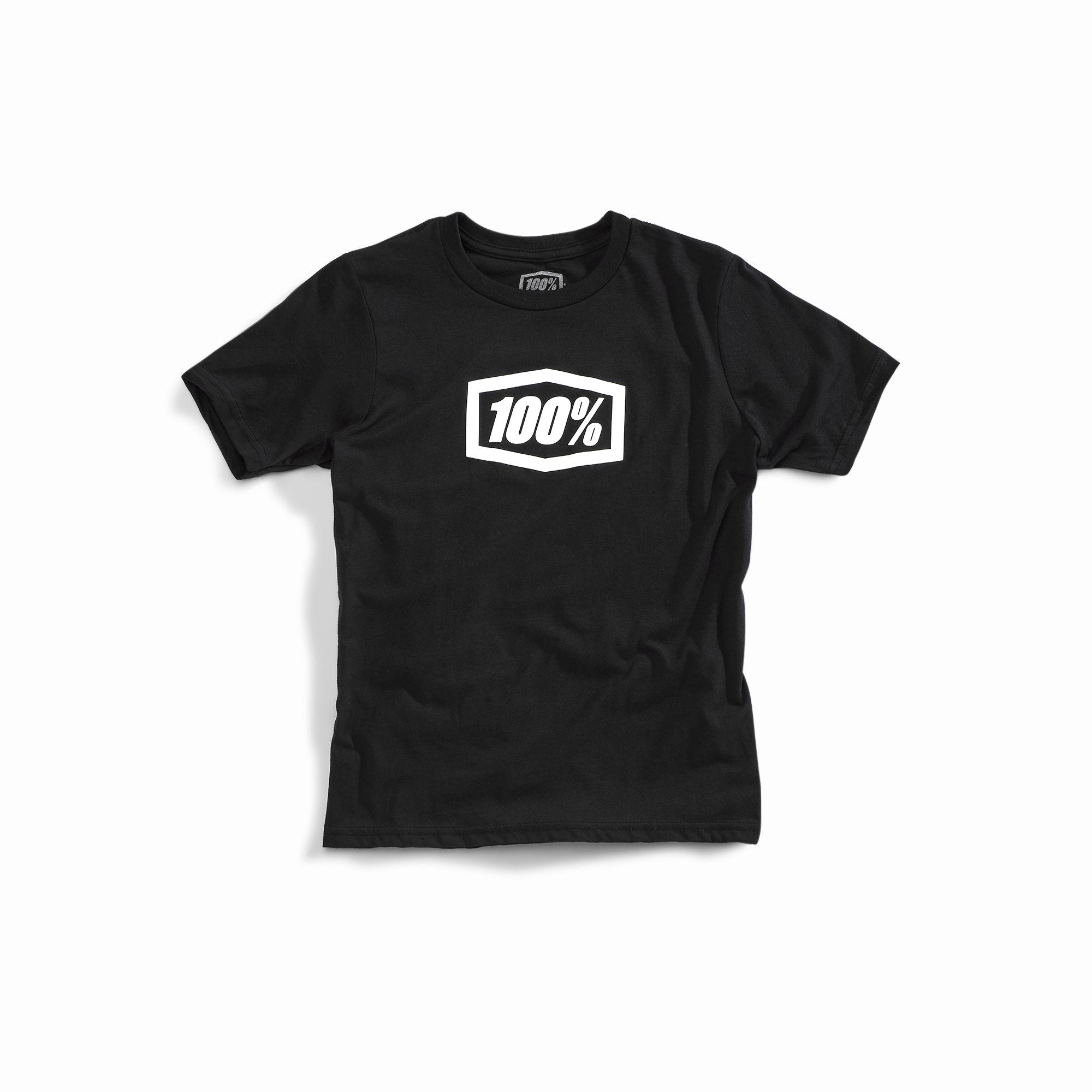 100% Icon Youth Short Sleeve Tee Black / S