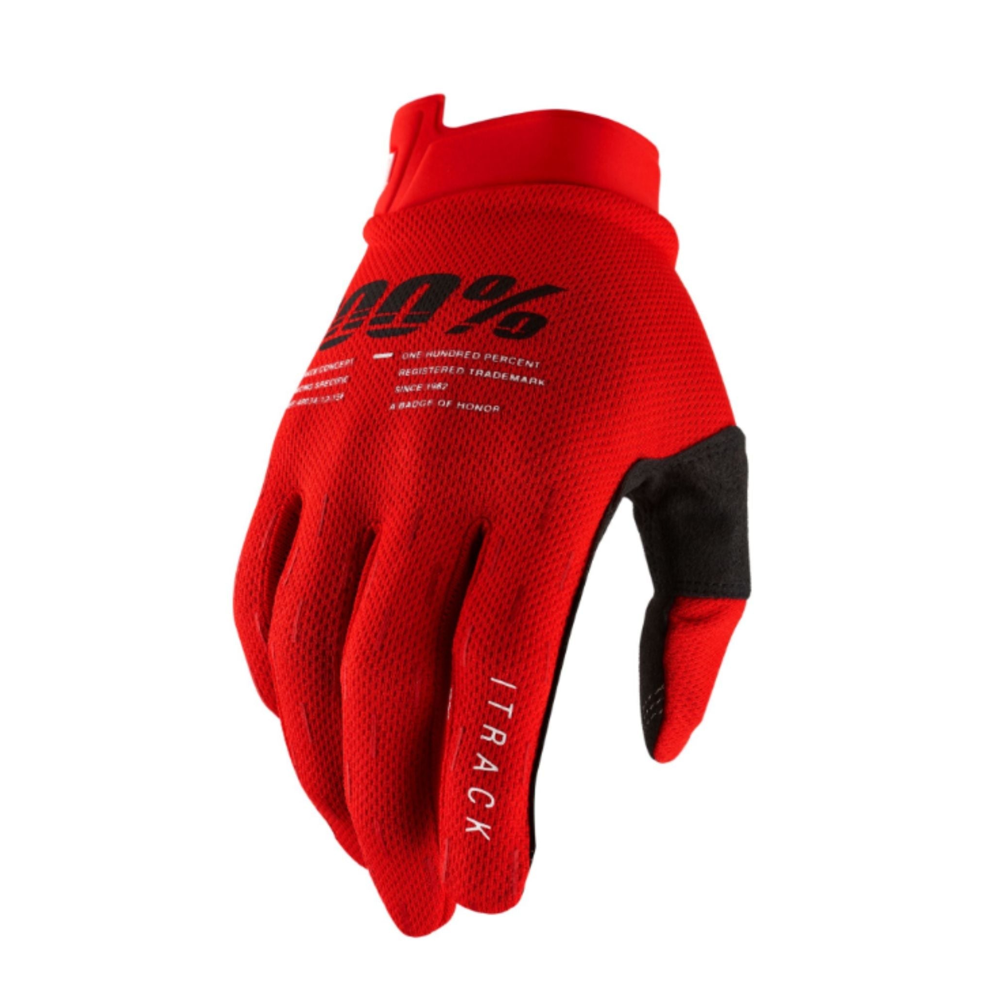 100% iTrack Gloves Red / S