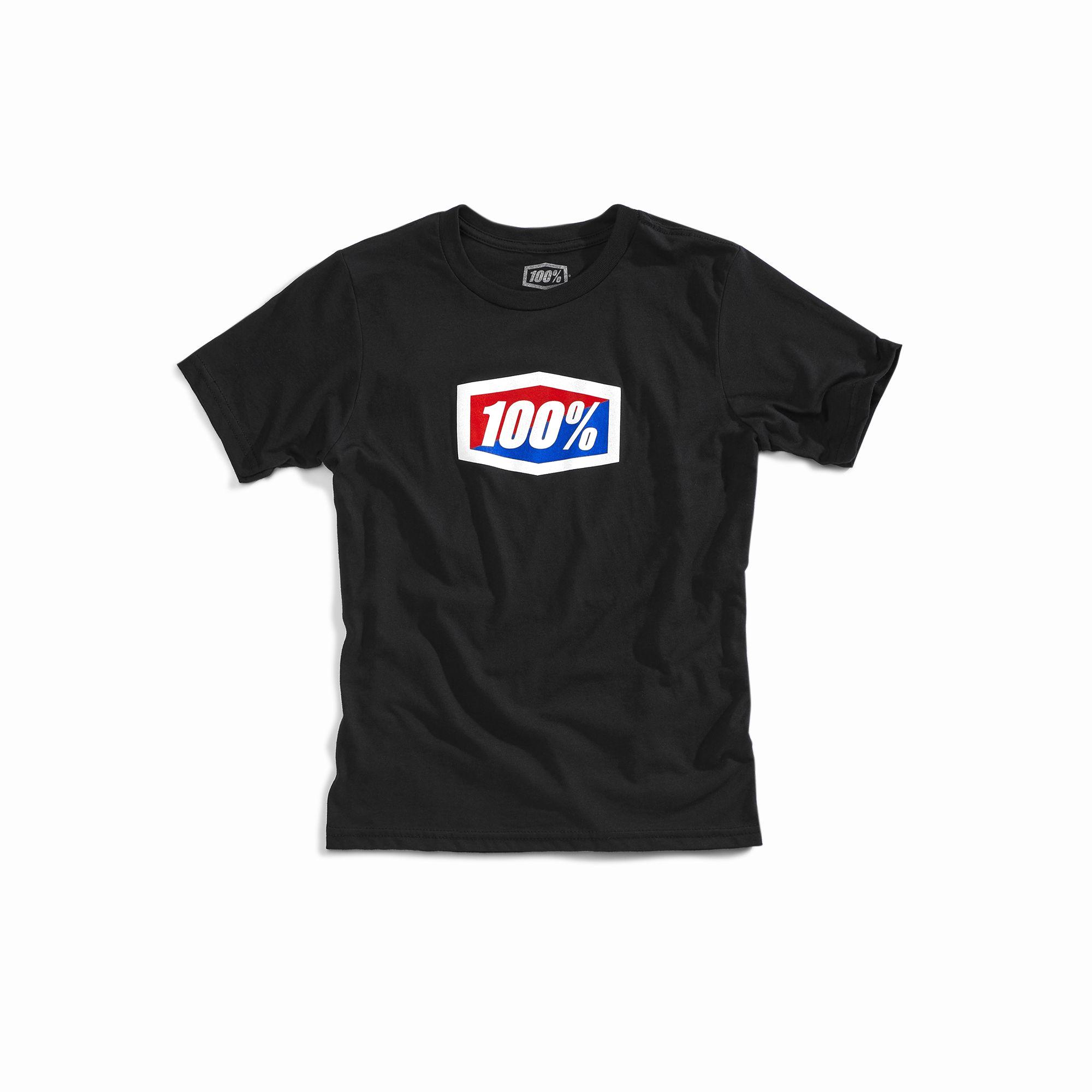 100% Official Youth Short Sleeve Tee Black / S