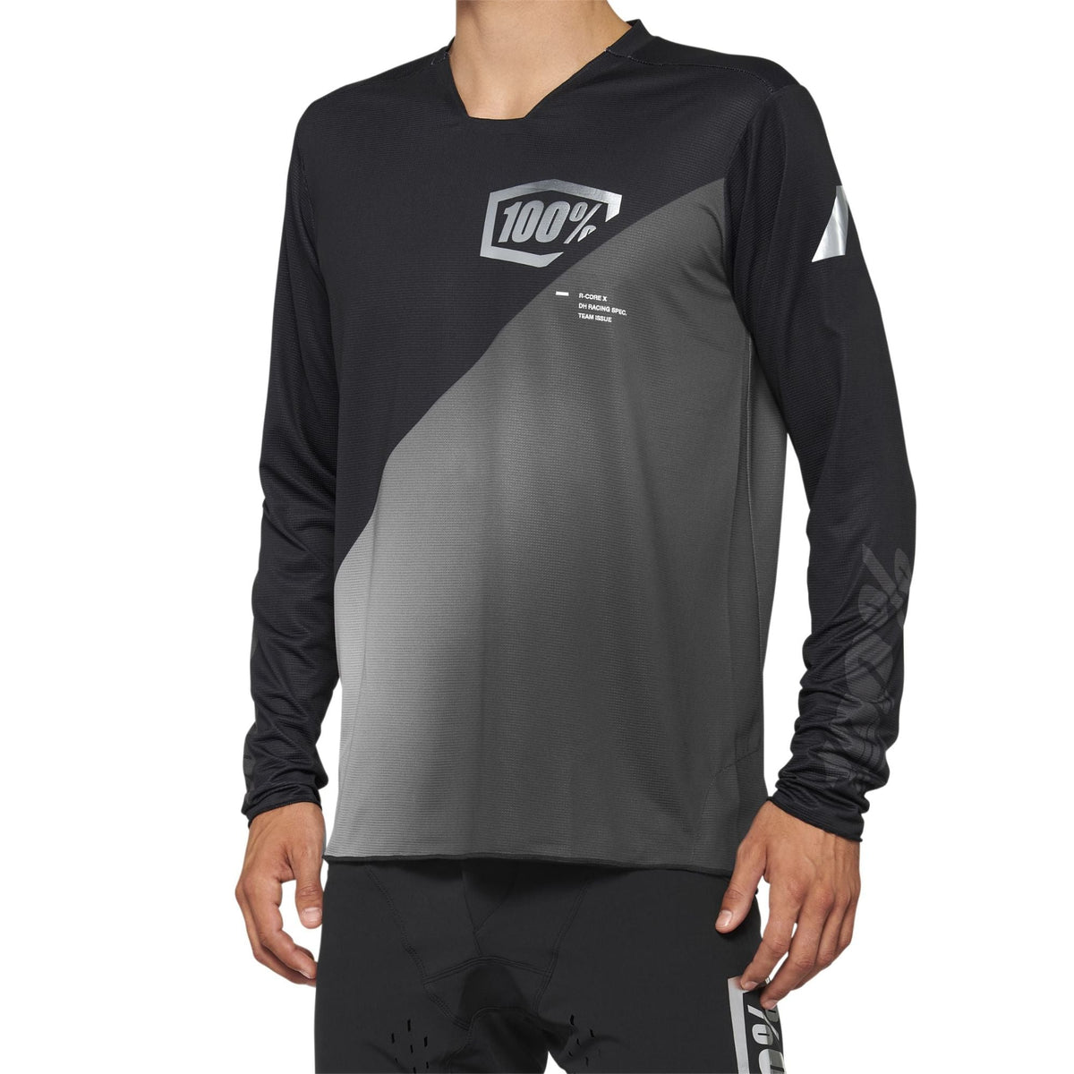 100% R-Core X Long Sleeve Jersey Black/Grey / S