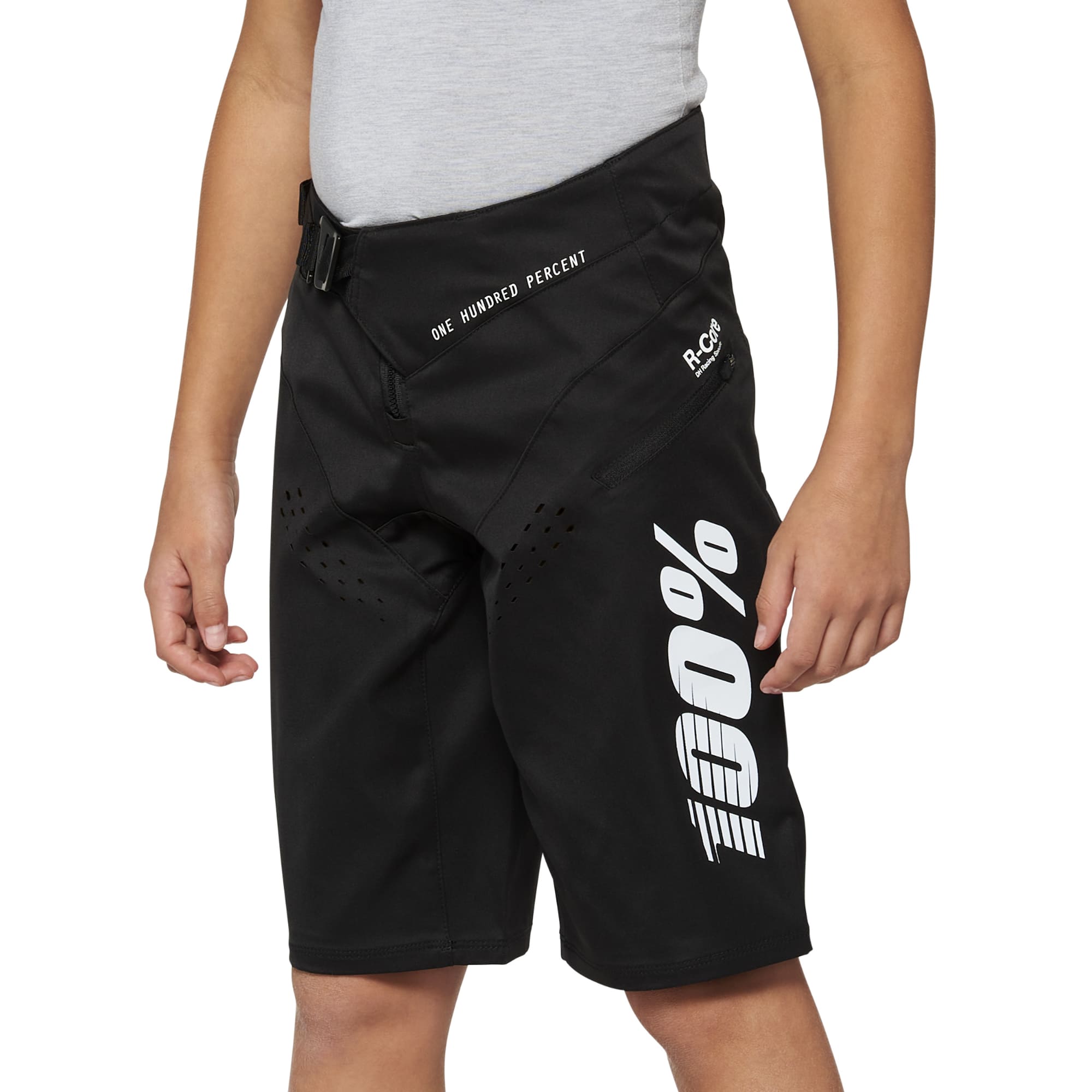 100% R-Core Youth Shorts Black / 22