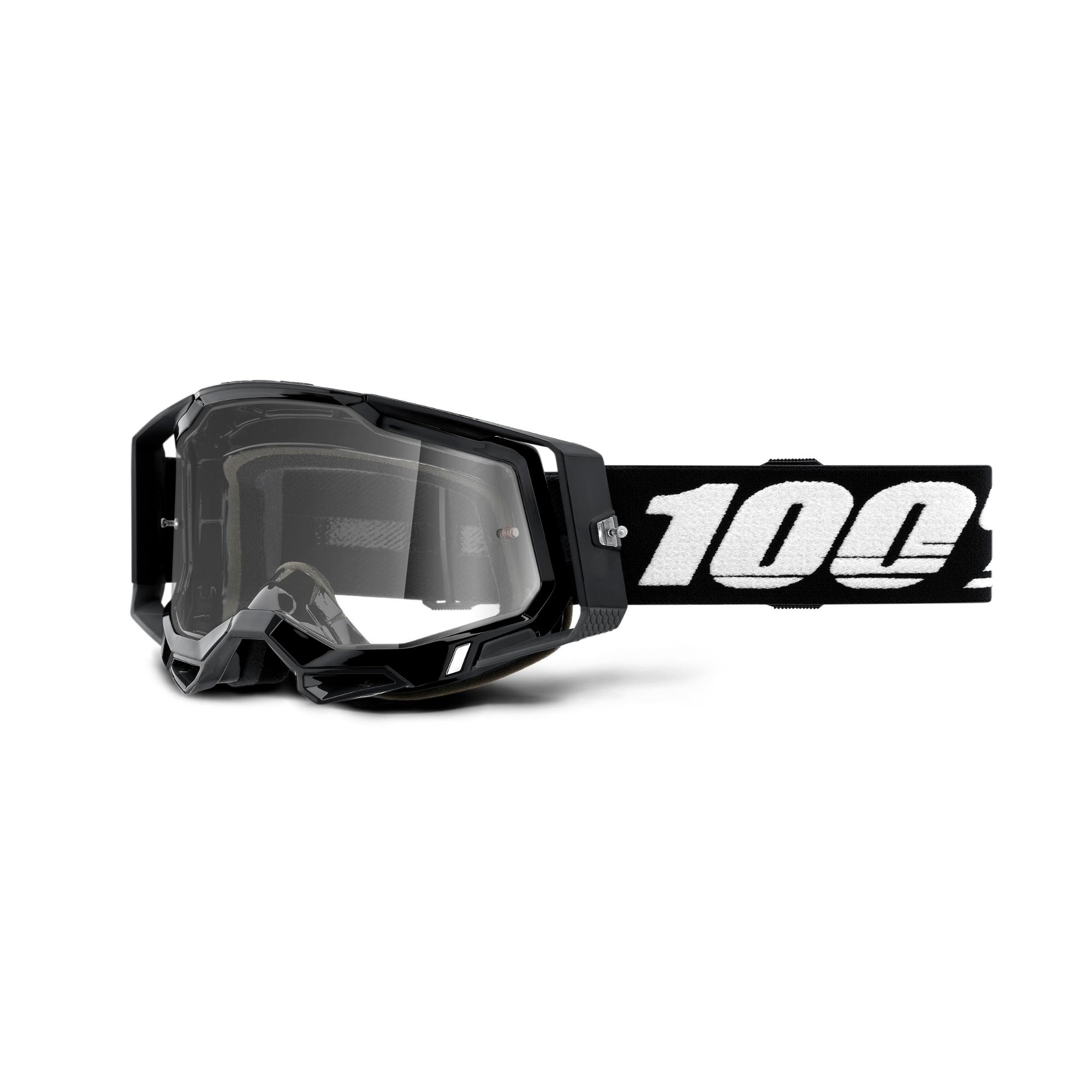 100% Racecraft 2 Goggles Black / Clear Lens
