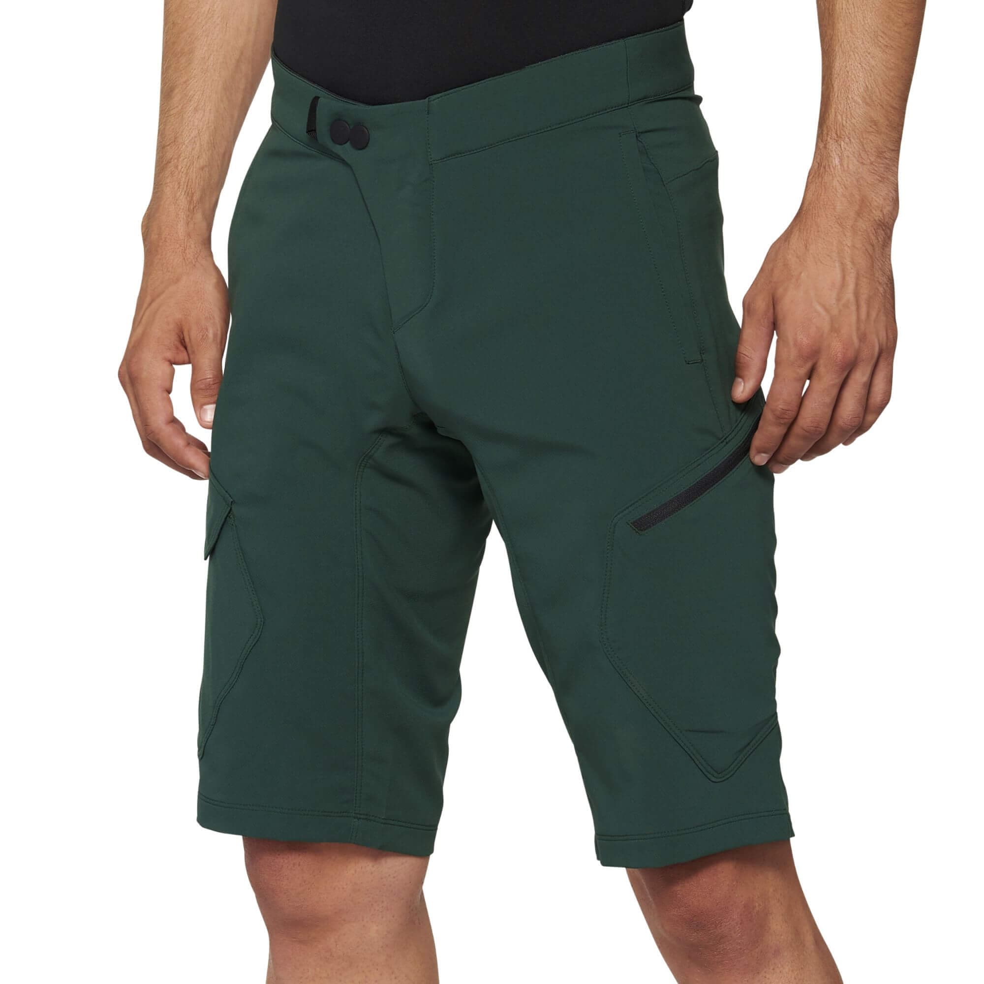 100% Ridecamp Shorts Forest Green / 28