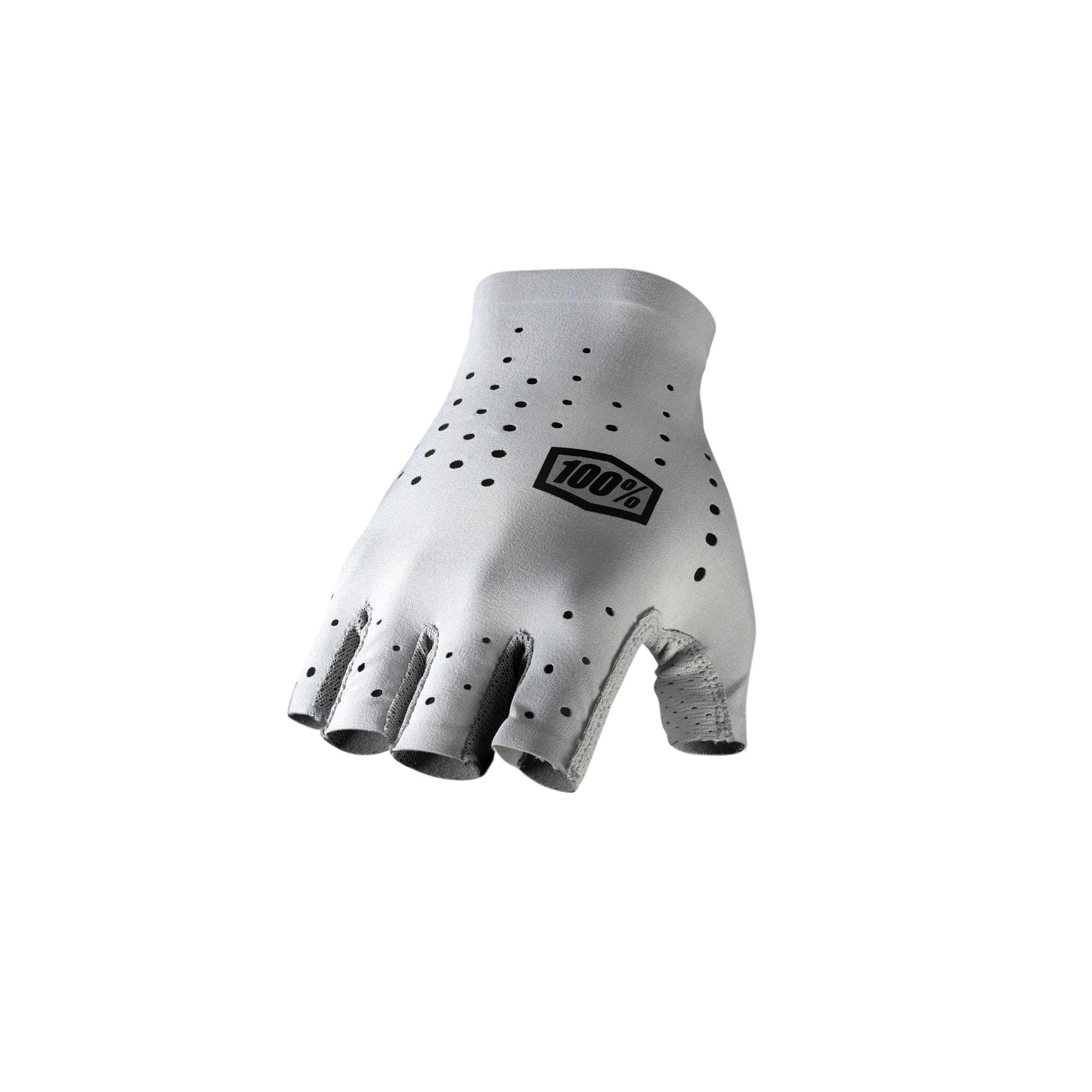 100% Sling Short Finger Bike Gloves Grey / S