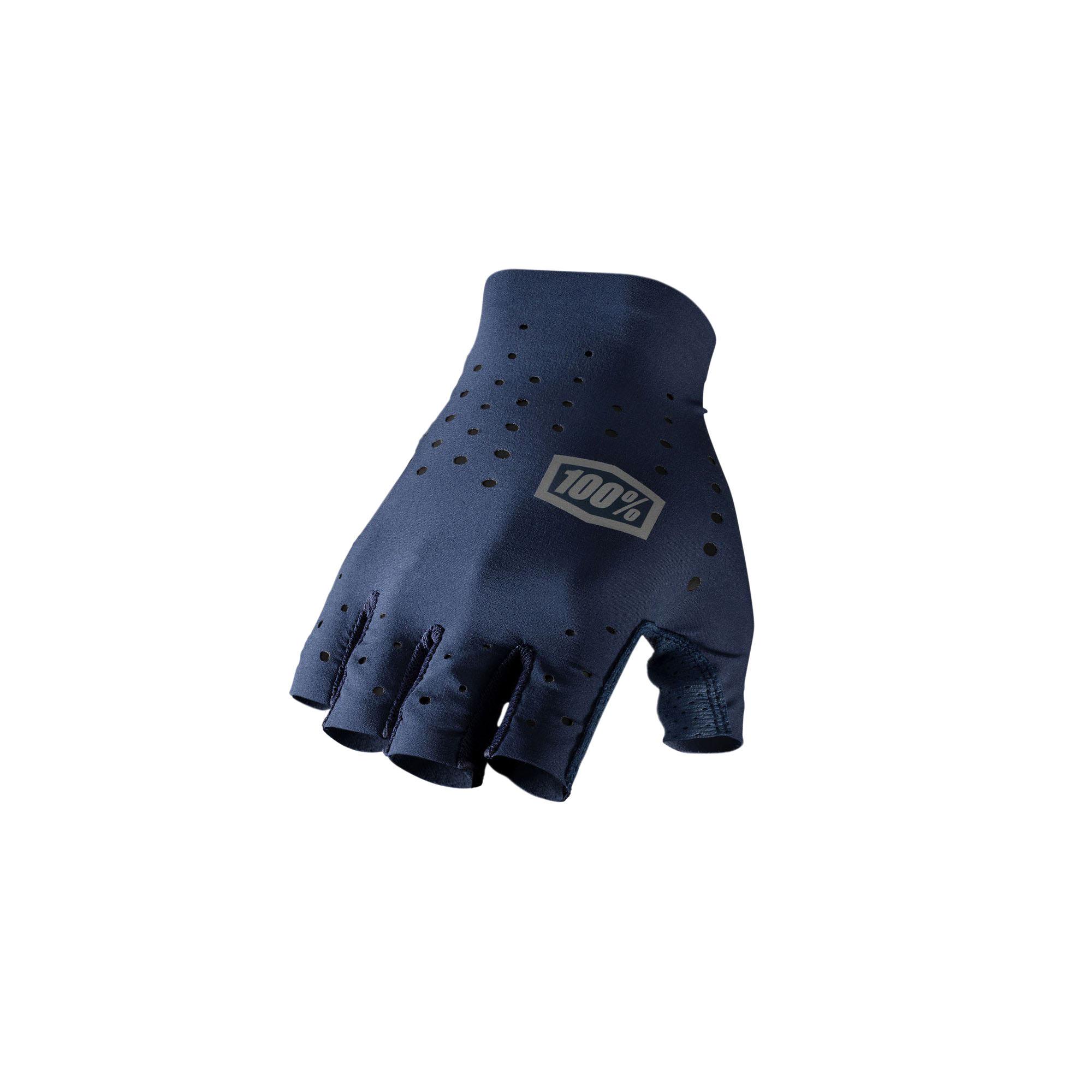 100% Sling Short Finger Bike Gloves Navy / S