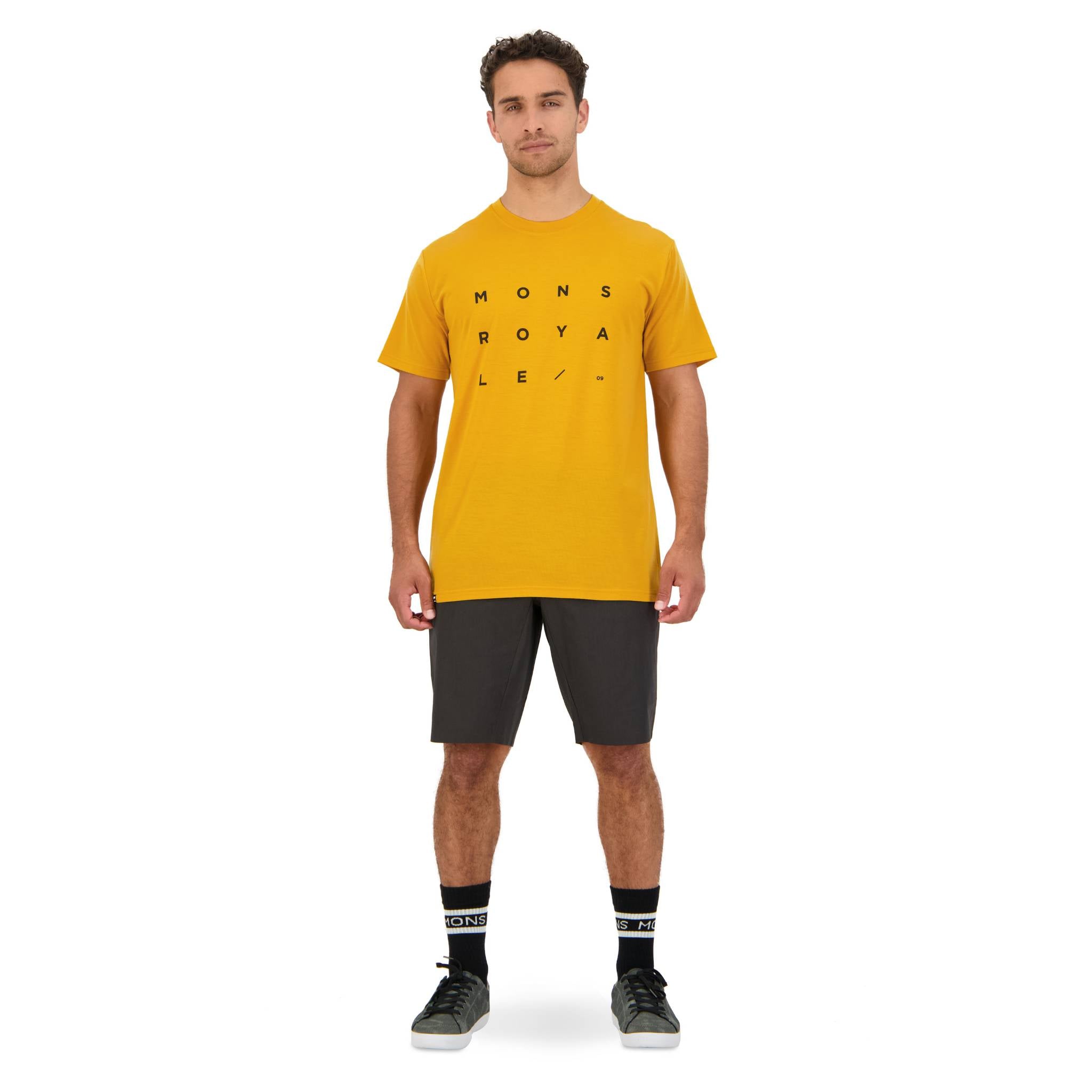 Mons Royale Icon T-Shirt - Gold Grid 09