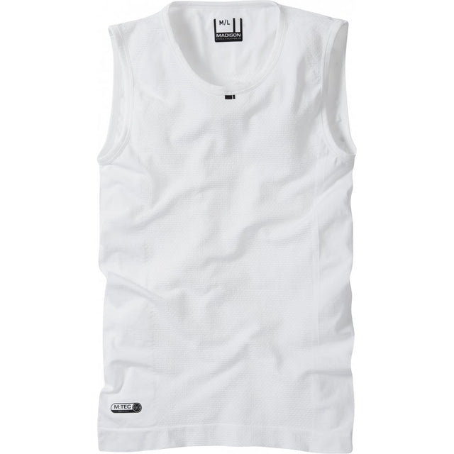 Madison Isoler mesh men's sleeveless baselayer, white X-small / small