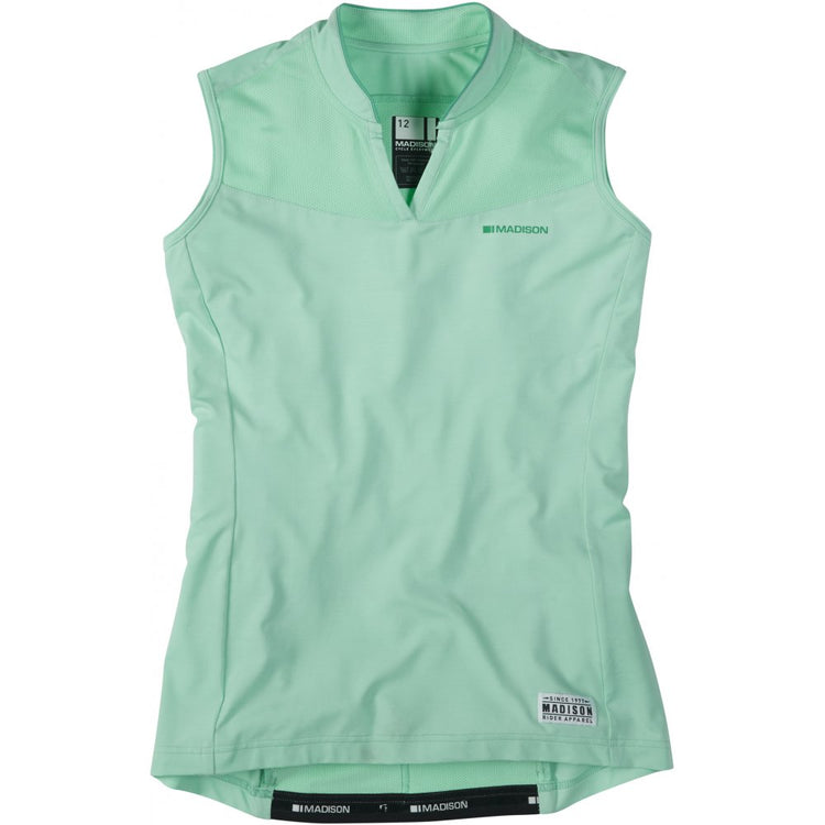 Madison Leia women's sleeveless jersey, aqua blue size 8
