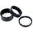 M-Part Splined alloy headset spacers 1-1/8 inch, 5 / 10 / 15 mm black, pack of 3