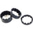 M-Part Splined alloy headset spacers 1 inch, 5 / 10 / 15 mm black, pack of 3