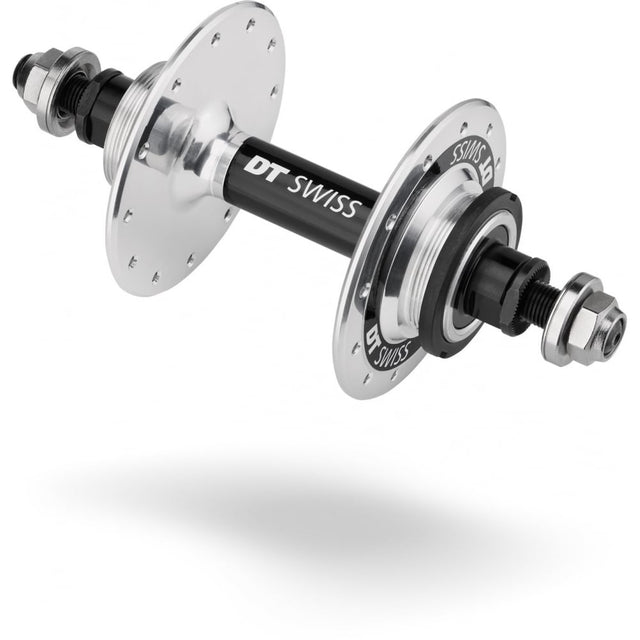 DT Swiss Track Rear Hub, 120 mm Bolt On, Fixed, 24 Hole Silver