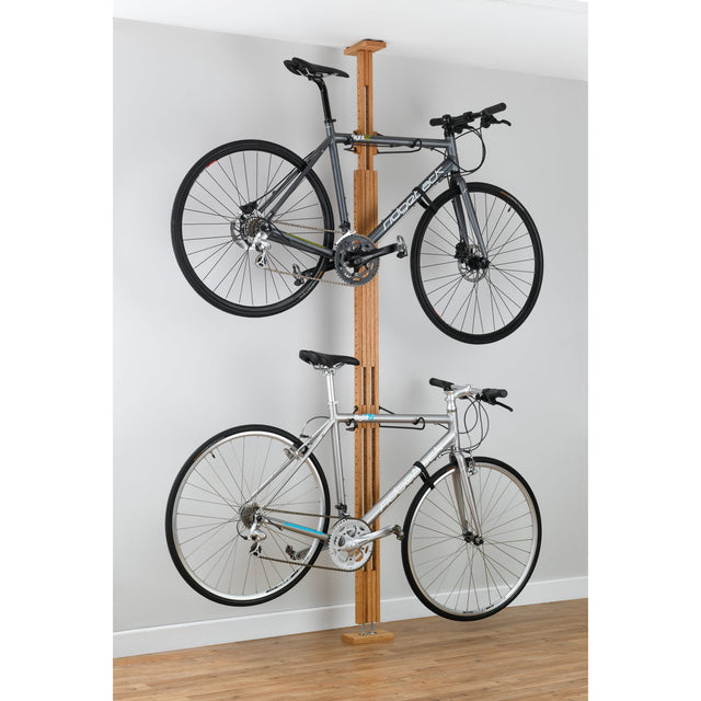 Gear Up OakRak Floor-to-Ceiling 2 To 4-Bike Rack