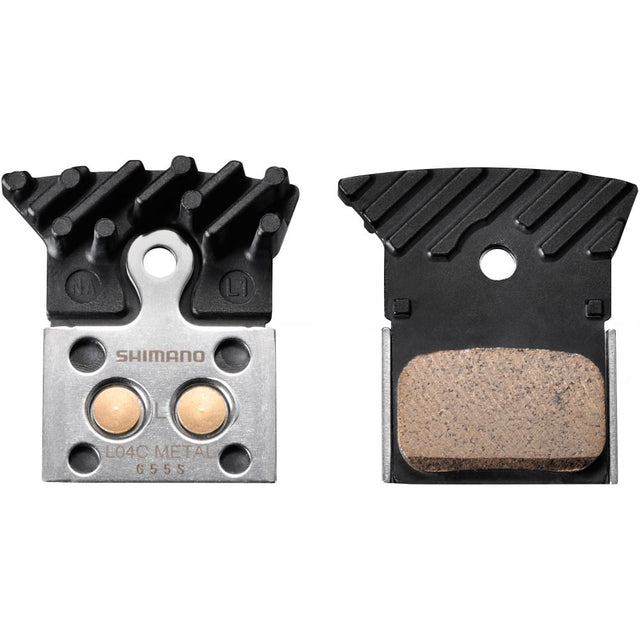 Shimano Spares L04C Disc Brake Pads, Alloy Backed with Cooling Fins, Metal Sintered