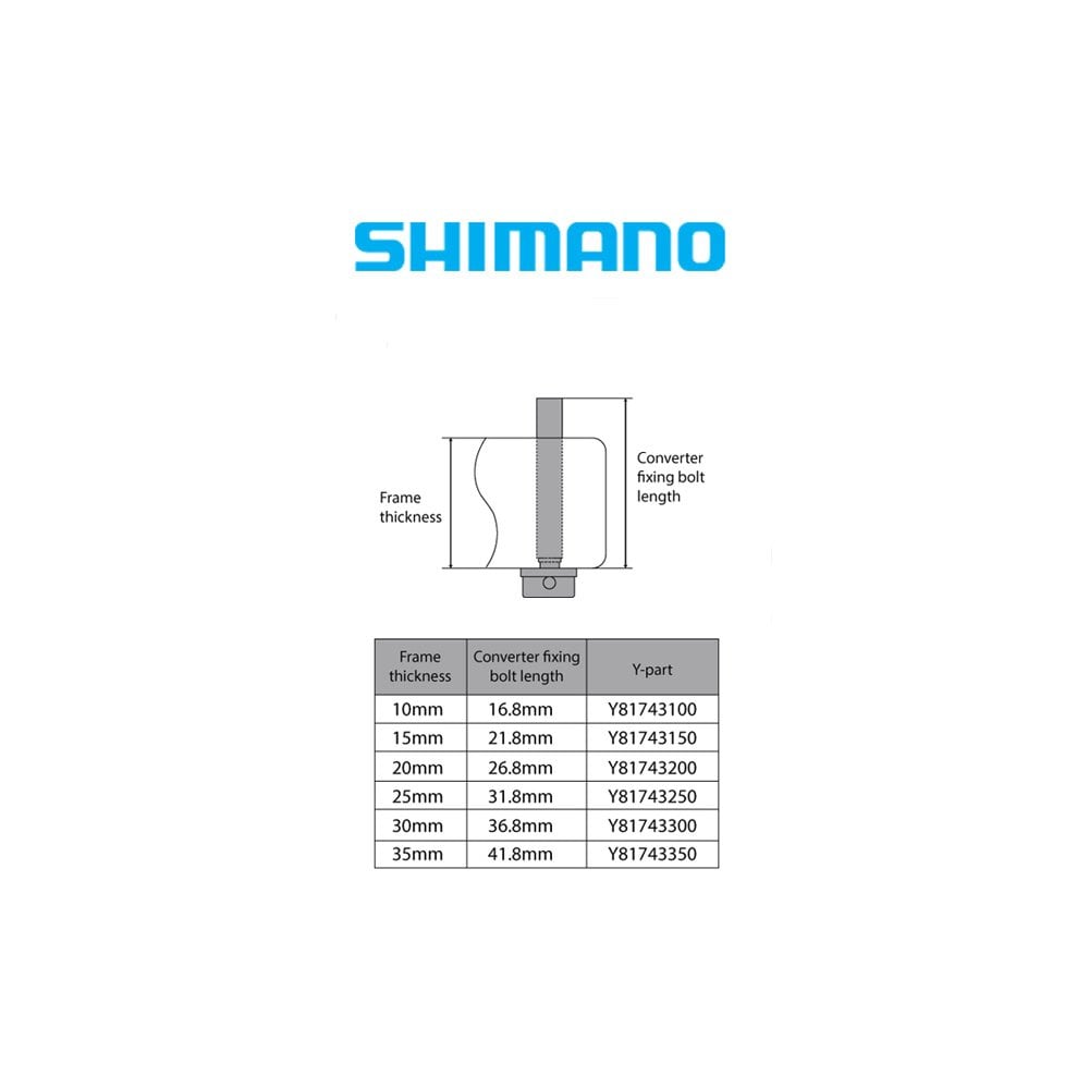 Shimano Spares BR-RS505 Calliper Fixing Bolt C, for 25 mm Frame, 38 mm Bolt