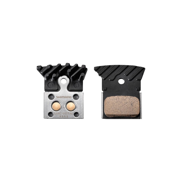 Shimano Spares L04C Disc Brake Pads, Alloy Backed with Cooling Fins, Metal Sintered