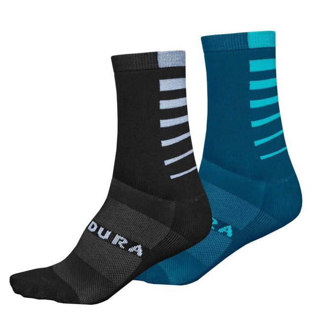 Endura Coolmax Stripe Socks (Twin Pack)