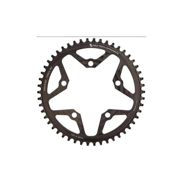 Wolf Tooth 110 BCD Cyclocross Chainring Flat Top Black