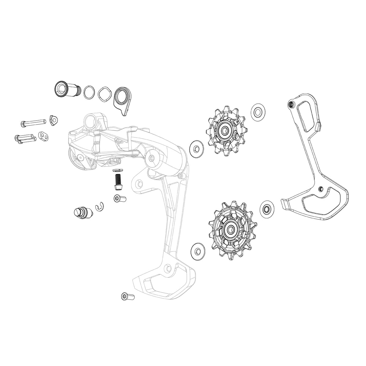 SRAM Rear Derailleur Cage Assembly Kit X0 T-Type Eagle AXS