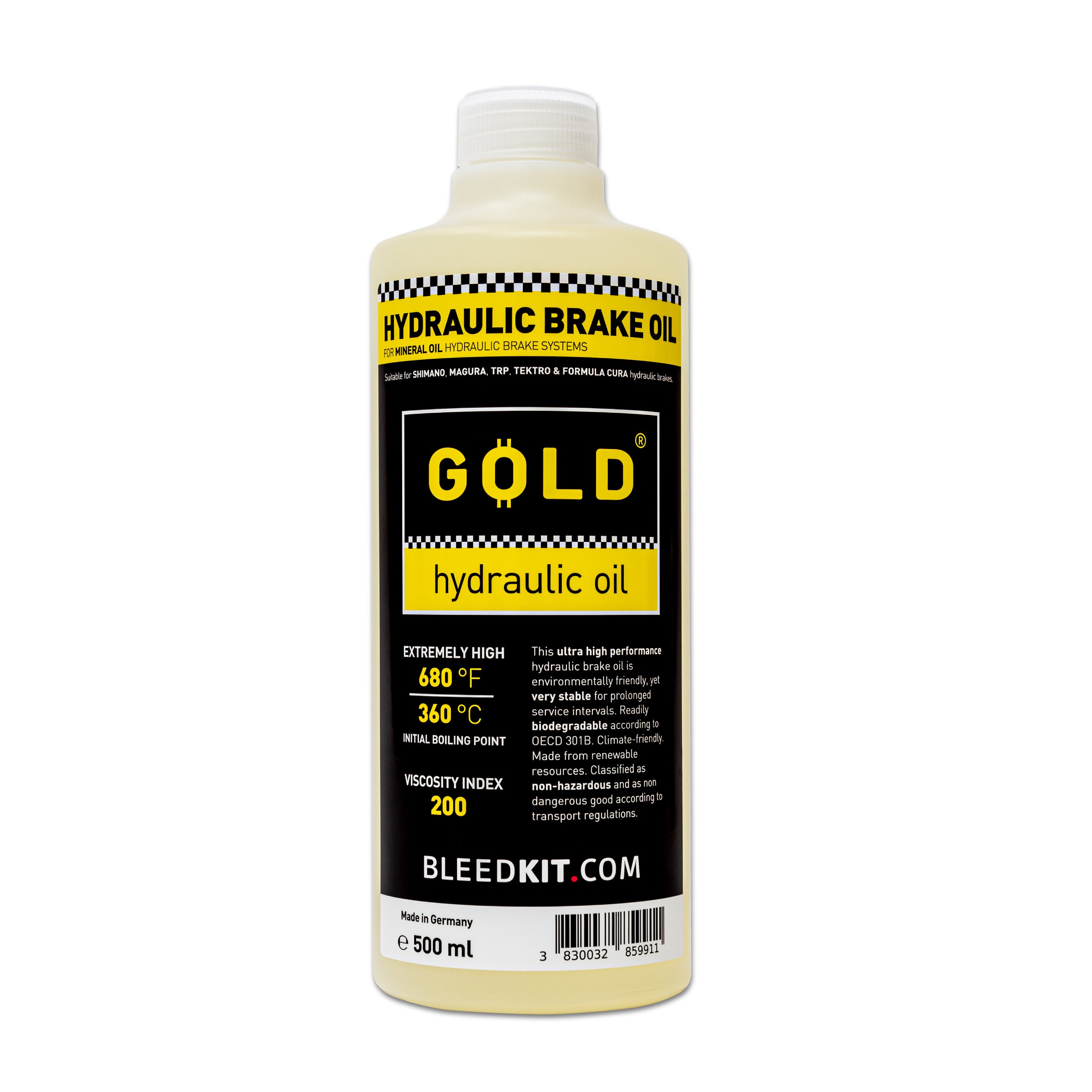 Bleedkit Gold Mineral Oil Hydraulic Disc Brake Fluid 500ml