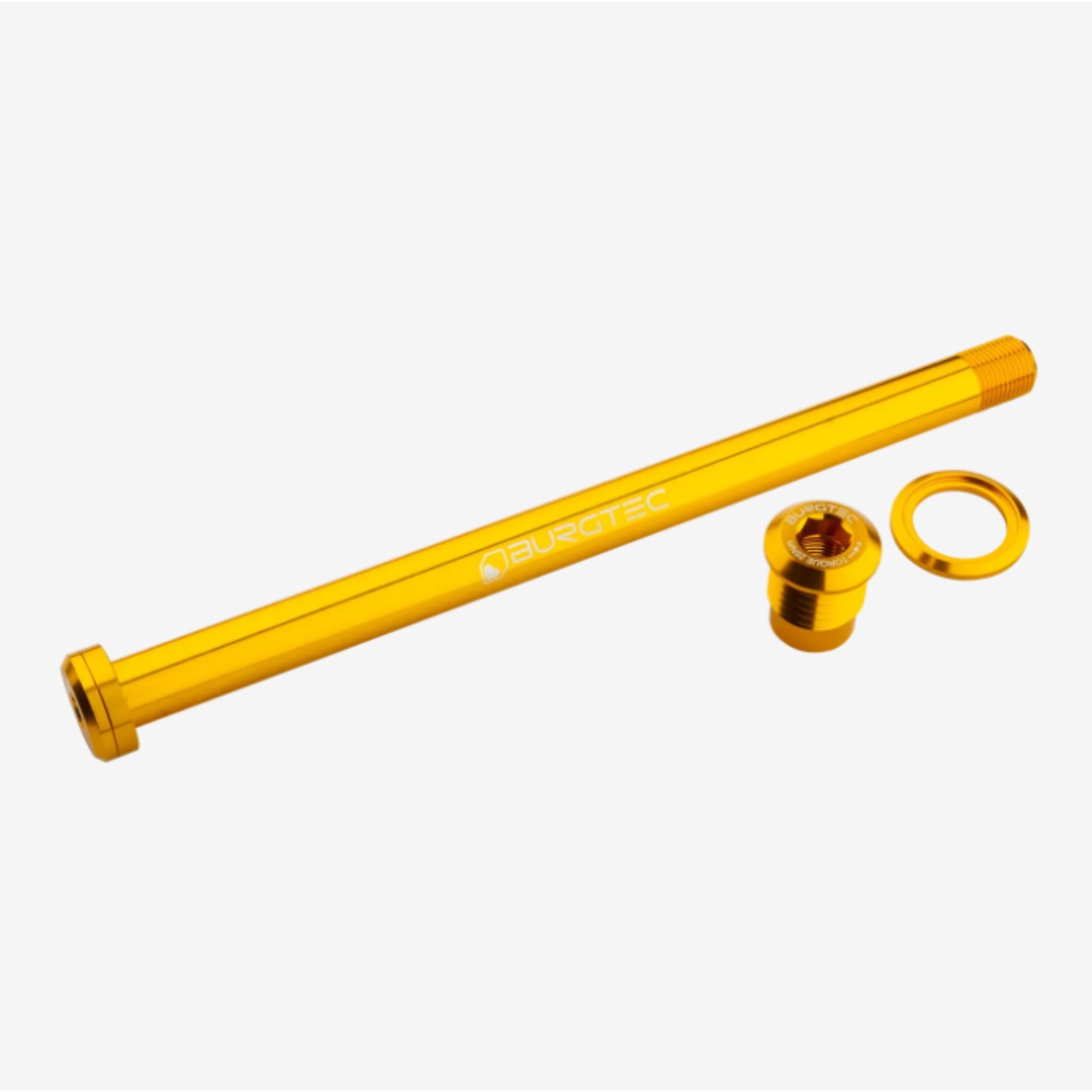 Burgtec 180mm x 12mm 1.00mm Pitch Rear Axle (Nukeproof) Burgtec Bullion Gold