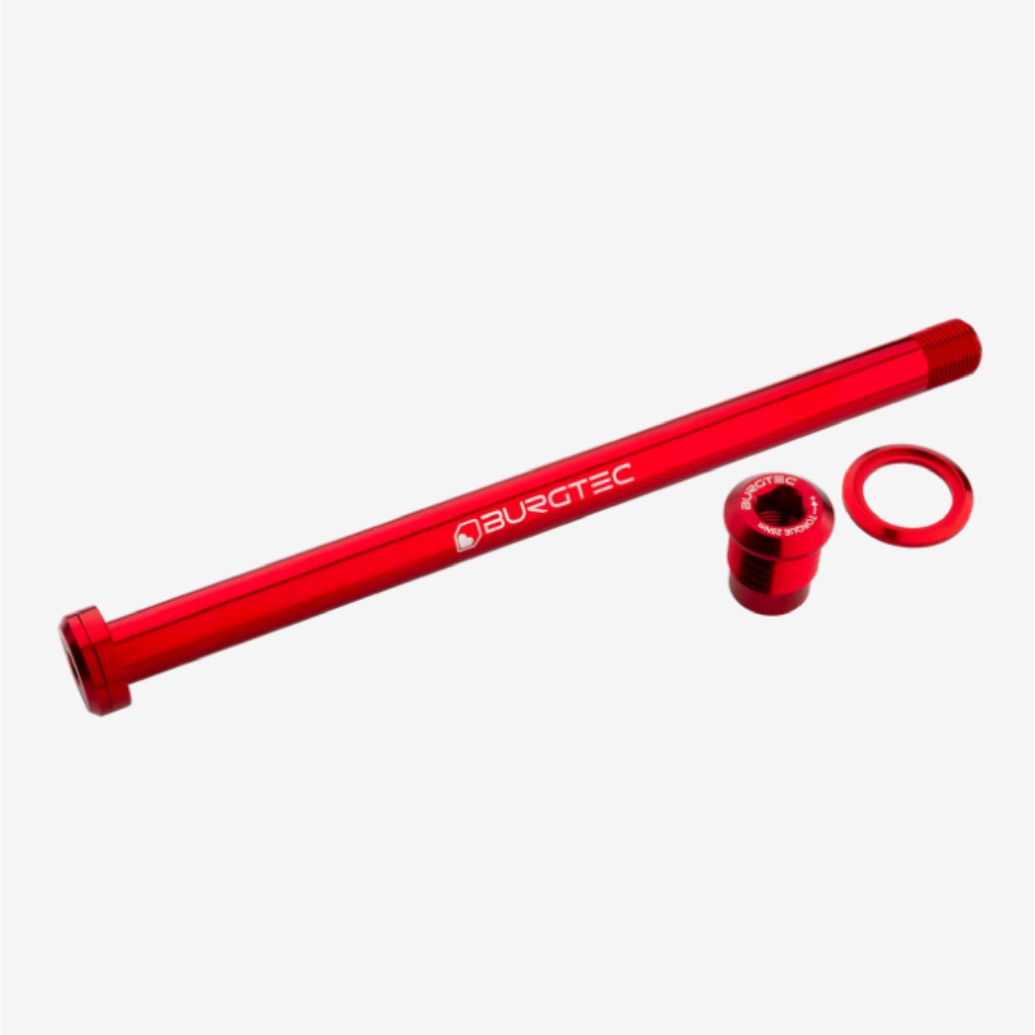 Burgtec 180mm x 12mm 1.00mm Pitch Rear Axle (Nukeproof) Race Red