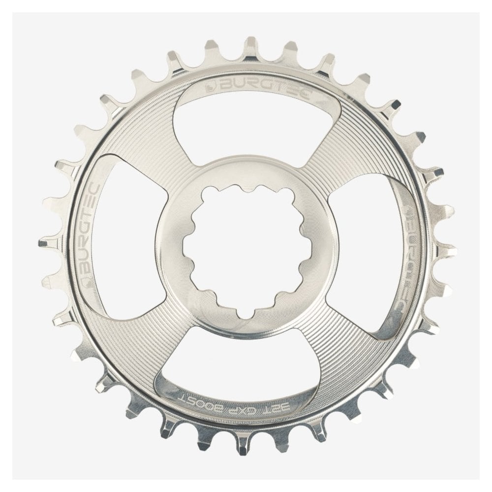 Burgtec Chainring - SRAM GXP Boost 3mm Offset Thick Thin Rhodium Silver / 28T