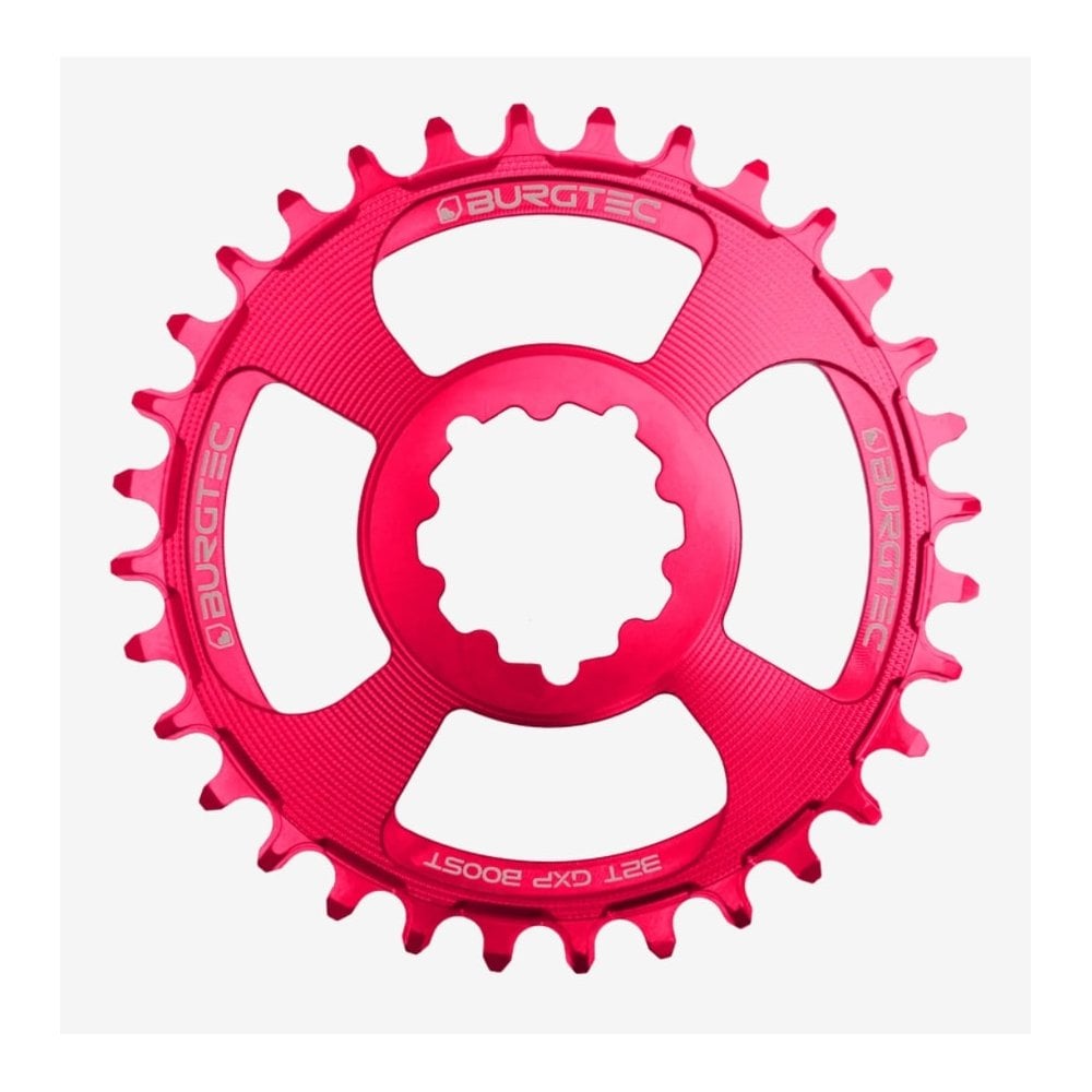 Burgtec Chainring - SRAM GXP Boost 3mm Offset Thick Thin Toxic Barbie Pink / 28T