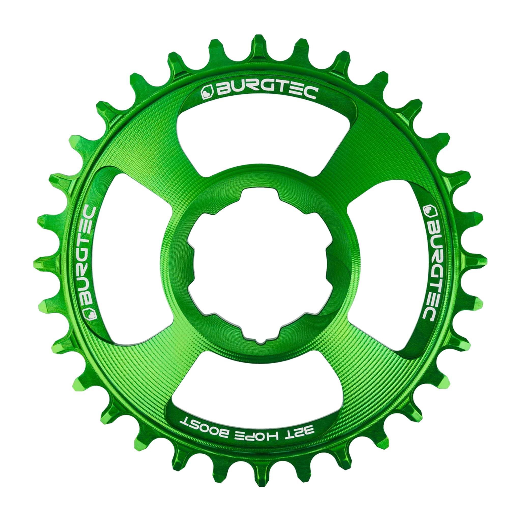 Burgtec Hope Boost Direct Mount Thick Thin Chainring Candy Spruce Green / 32T