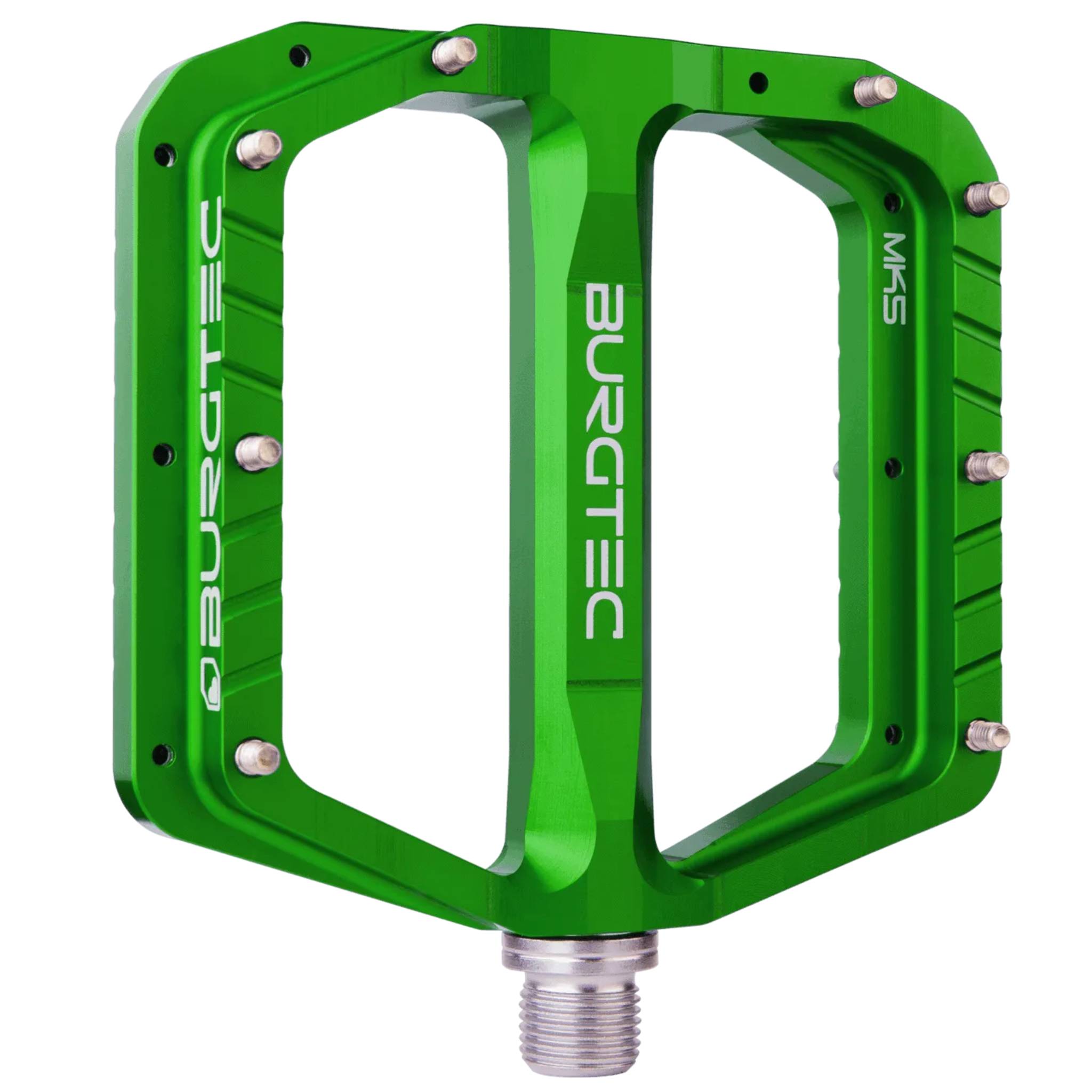 Burgtec Penthouse MK5 Flat Pedals Candy Spruce Green