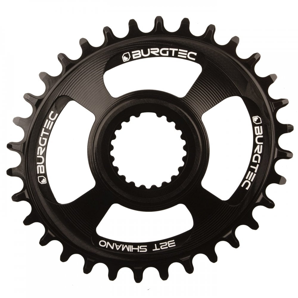 Burgtec Shimano Oval Direct Mount Thick Thin Chainring Burgtec Black / 32T