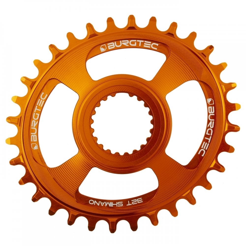 Burgtec Shimano Oval Direct Mount Thick Thin Chainring Iron Bro Orange / 30T