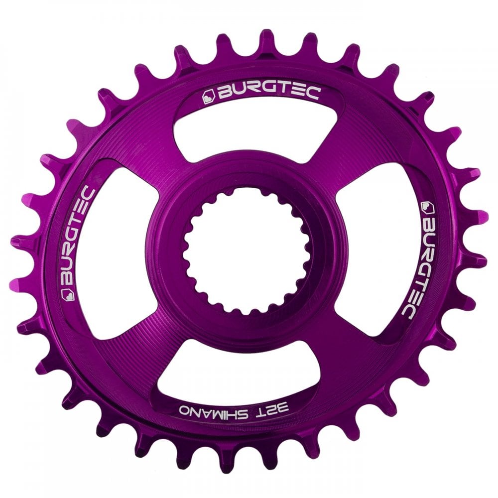 Burgtec Shimano Oval Direct Mount Thick Thin Chainring Purple Rain / 30T