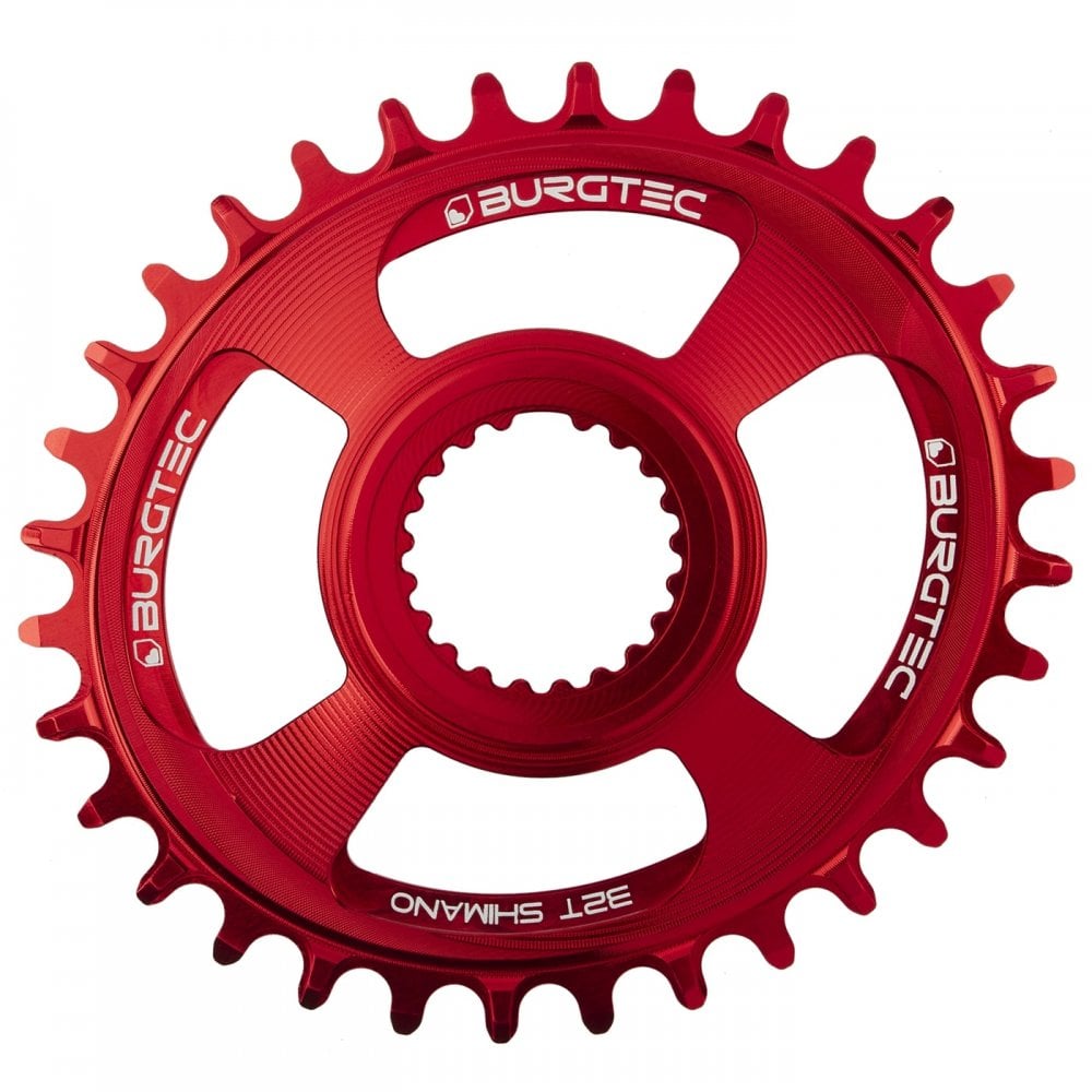 Burgtec Shimano Oval Direct Mount Thick Thin Chainring Race Red / 30T