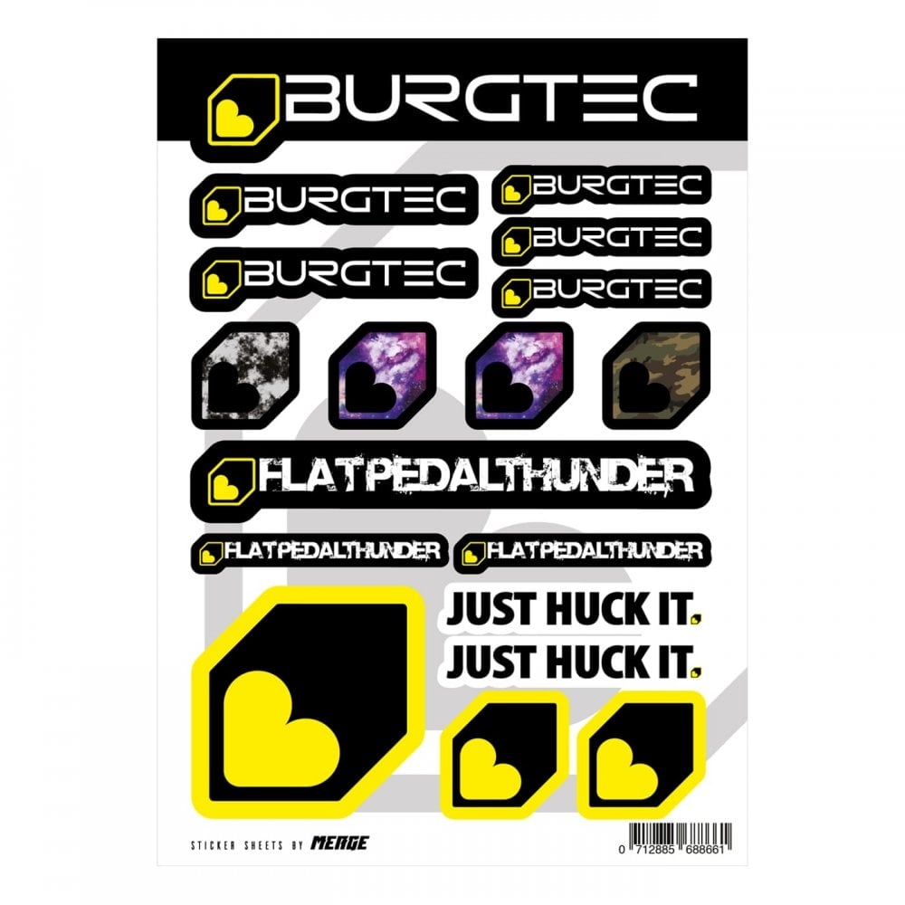Burgtec Sticker Sheet A4
