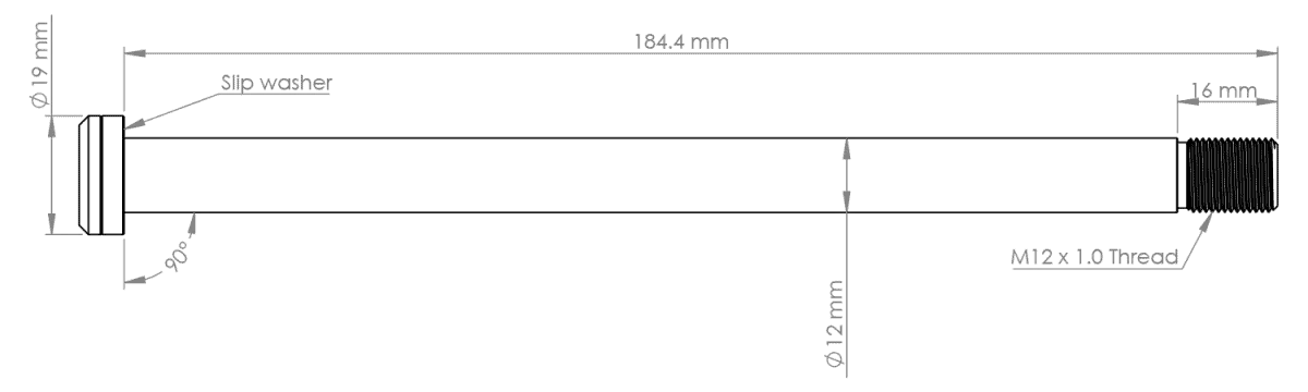 Burgtec Trek 184.5mm Rear Axle