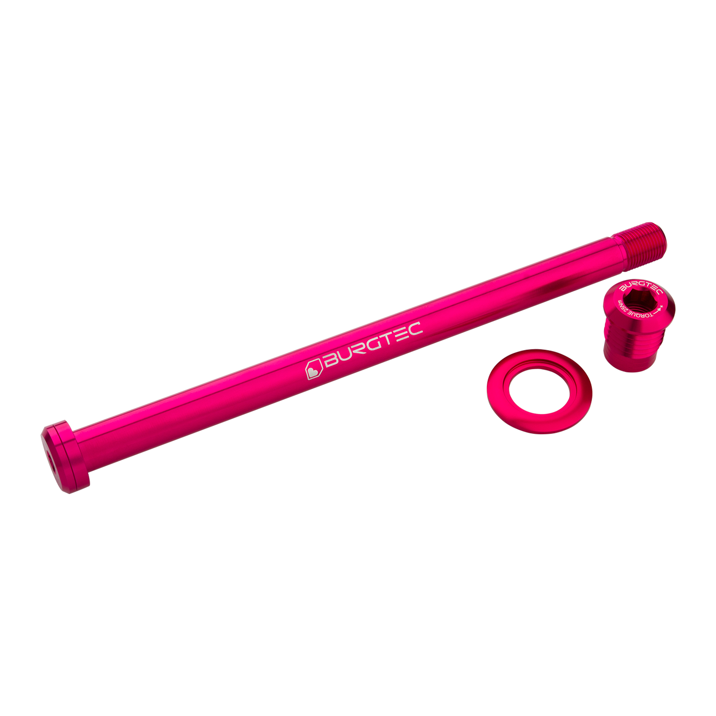 Burgtec Trek 184.5mm Rear Axle Toxic Barbie Pink