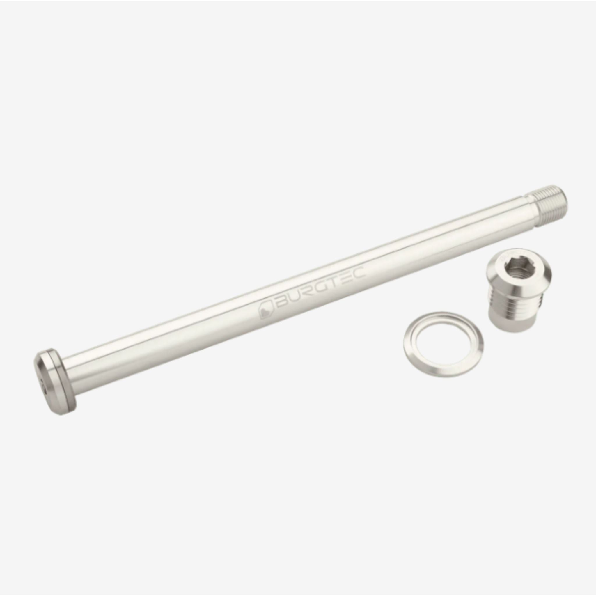 Burgtec Yeti 174mm Rear Axle Rhodium Silver