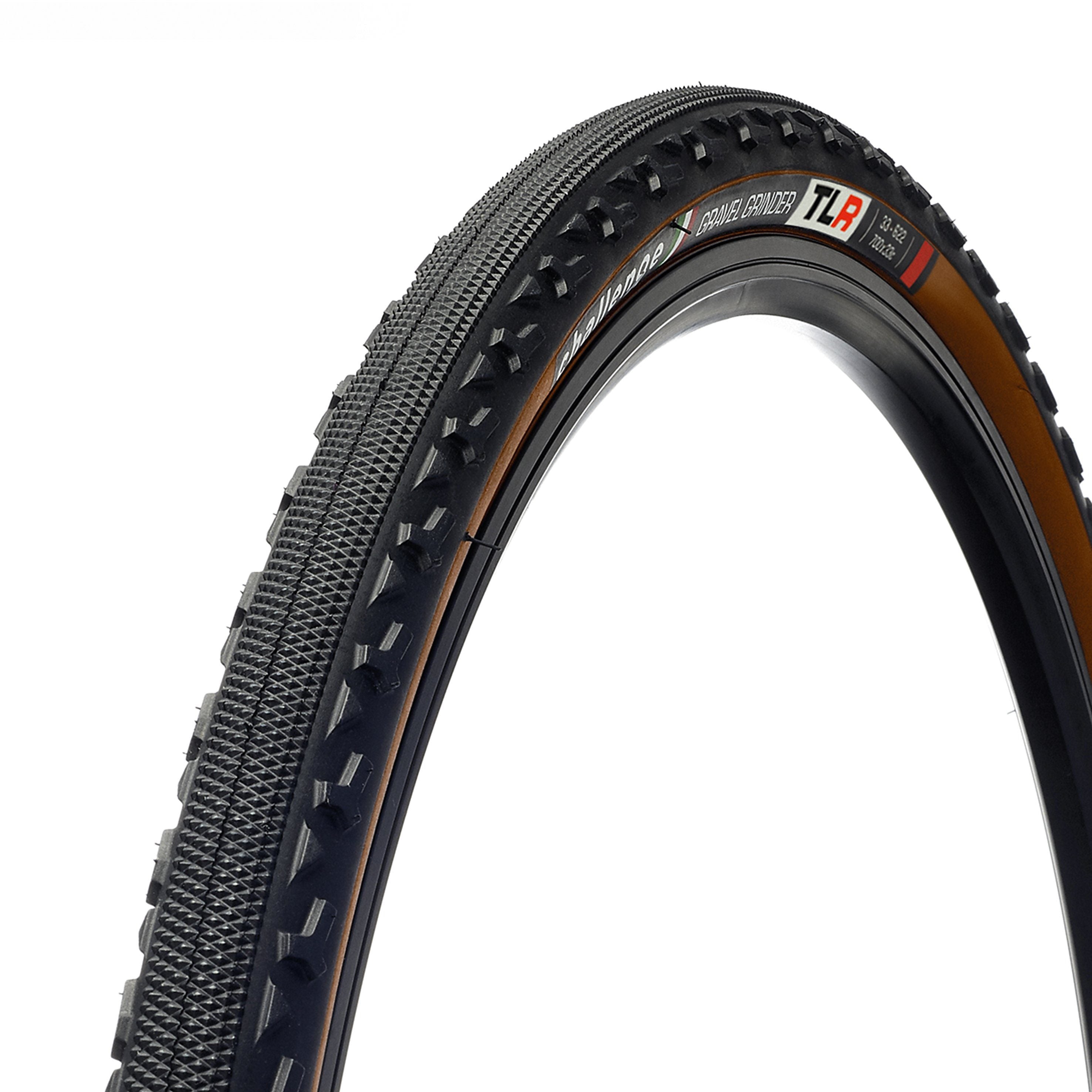 Challenge Gravel Grinder Vulcanised TLR Tyre Brown / 700x33