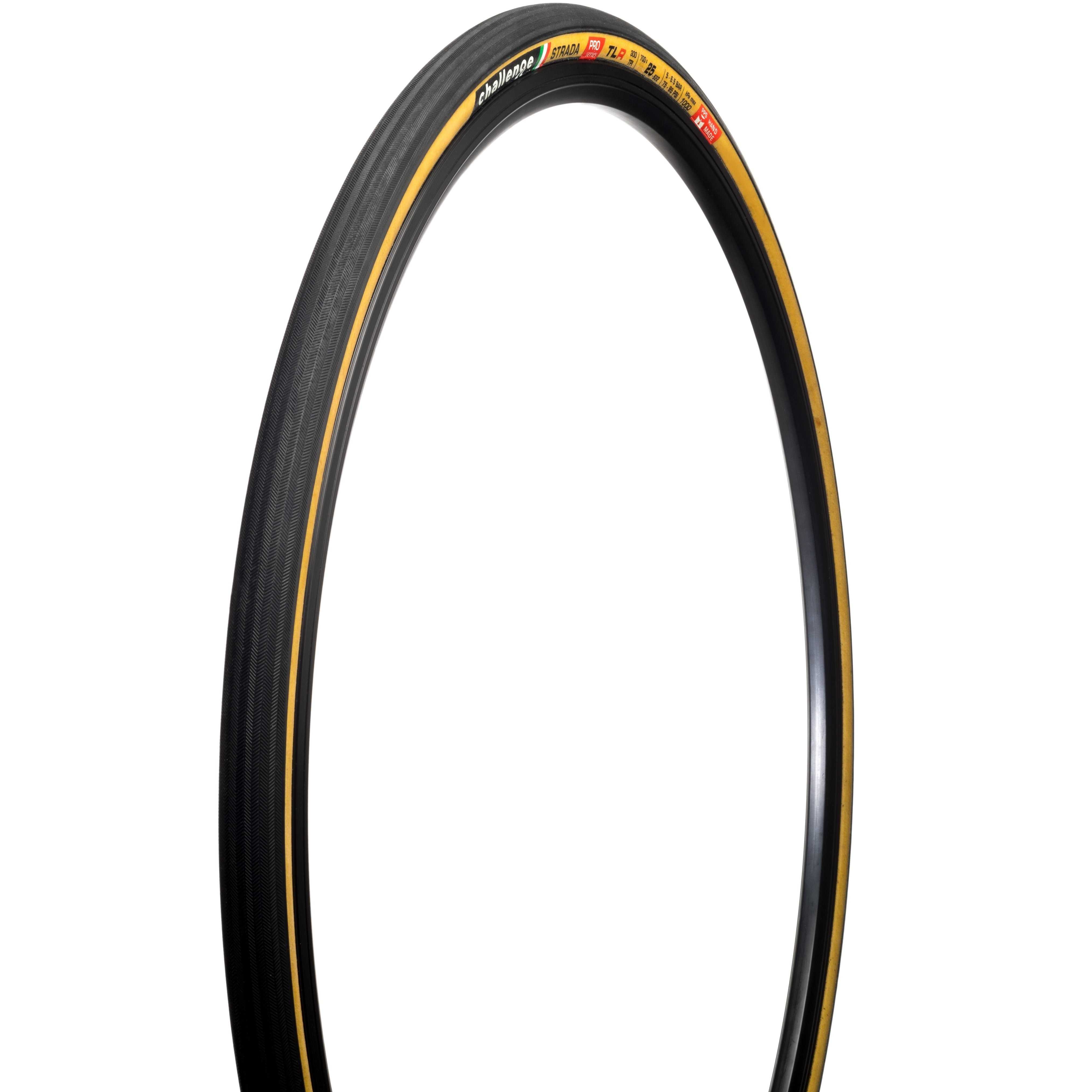 Challenge Strada Pro Handmade Tubeless Ready Tyre Tan / 700x25