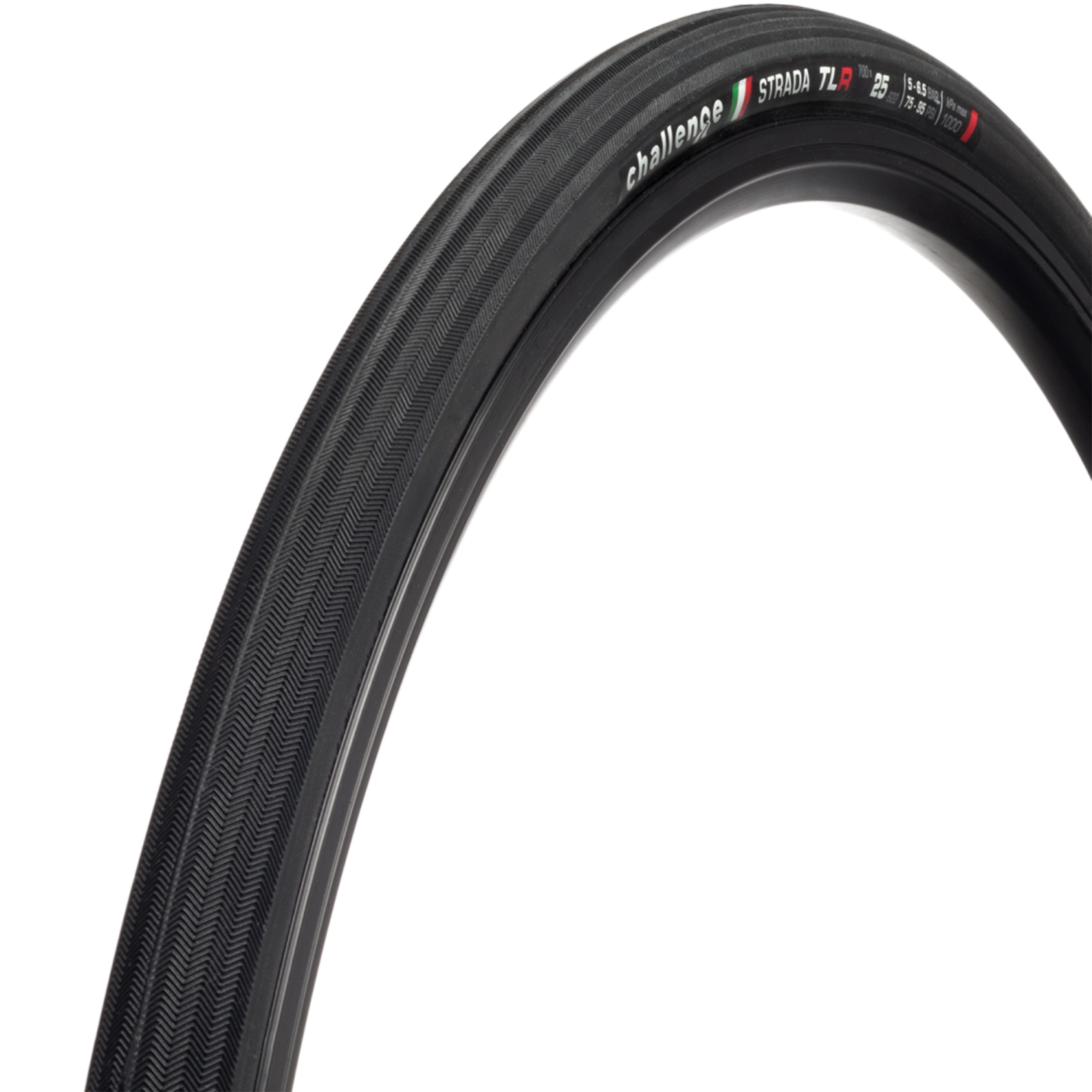 Challenge Strada Race Vulcanised Tubeless Ready Tyre Black / 700x25