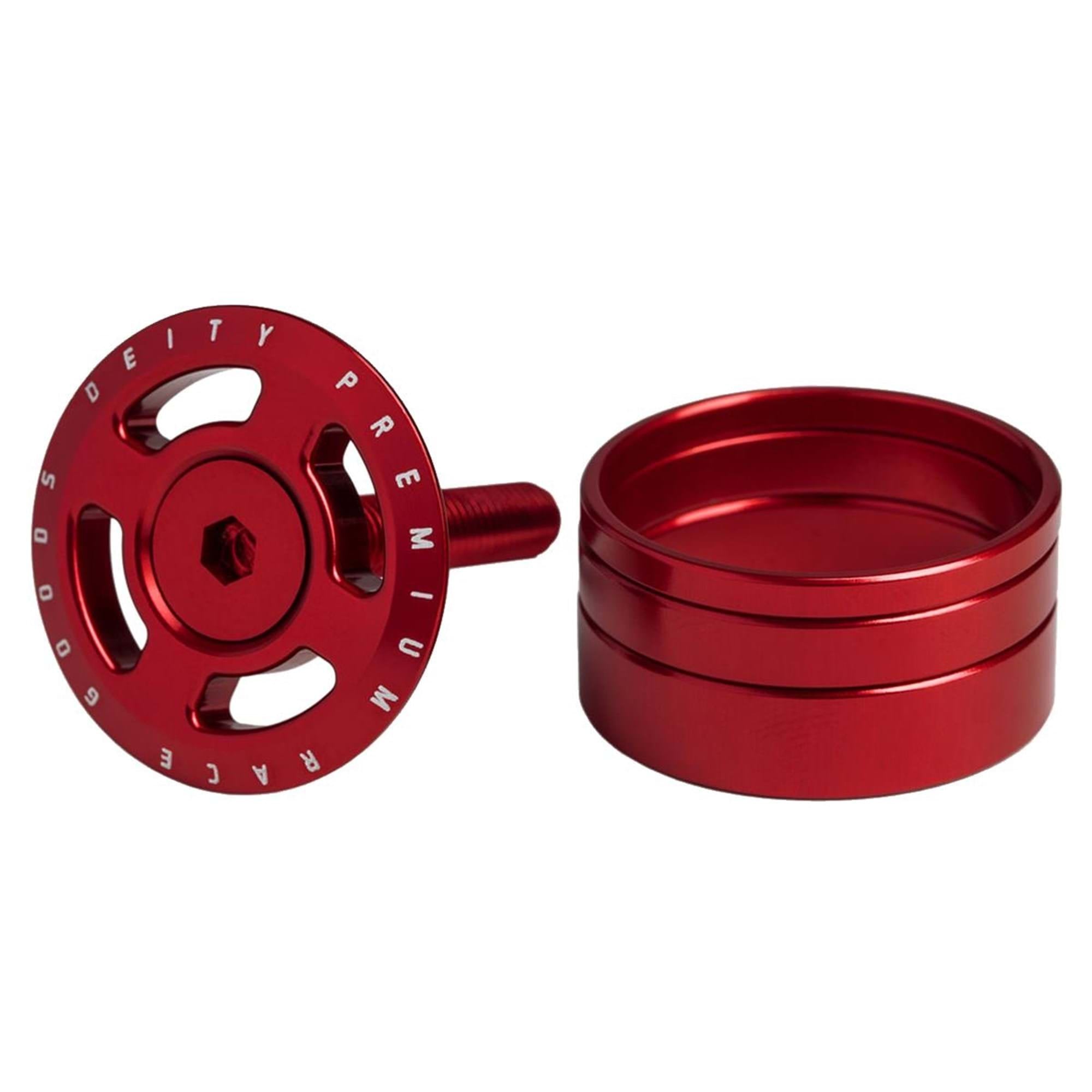 Deity Crosshair Headset Top Cap Kit Red