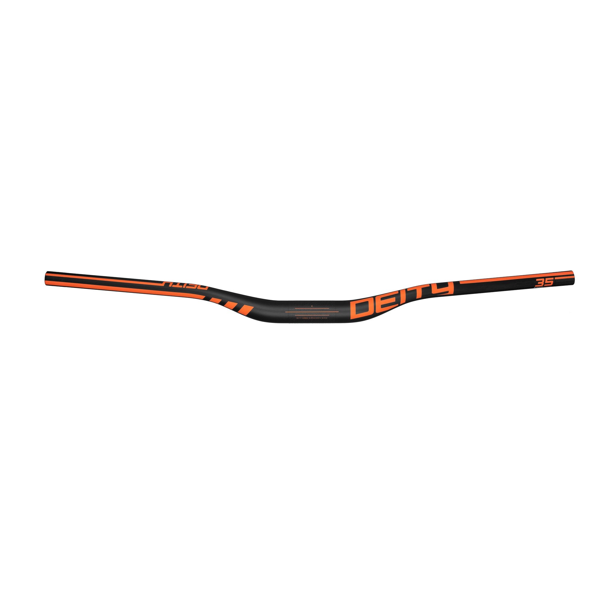 Deity Speedway 35 Carbon Handlebar Orange / 35mm x 30mm Rise