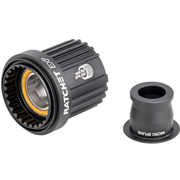 DT Swiss Ratchet EXP Freehub Conversion Kit with Ceramic Bearings Black Alloy / Shimano Micro Spline / 12mm