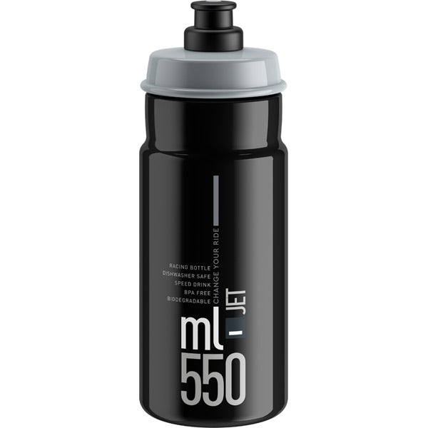 Elite Jet Biodegradable Bottle Black / Grey / 550 ml